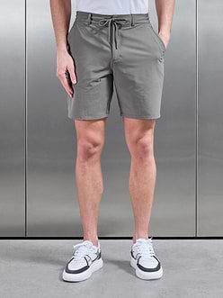 Mens Technical Stretch Chino Short in Taupe