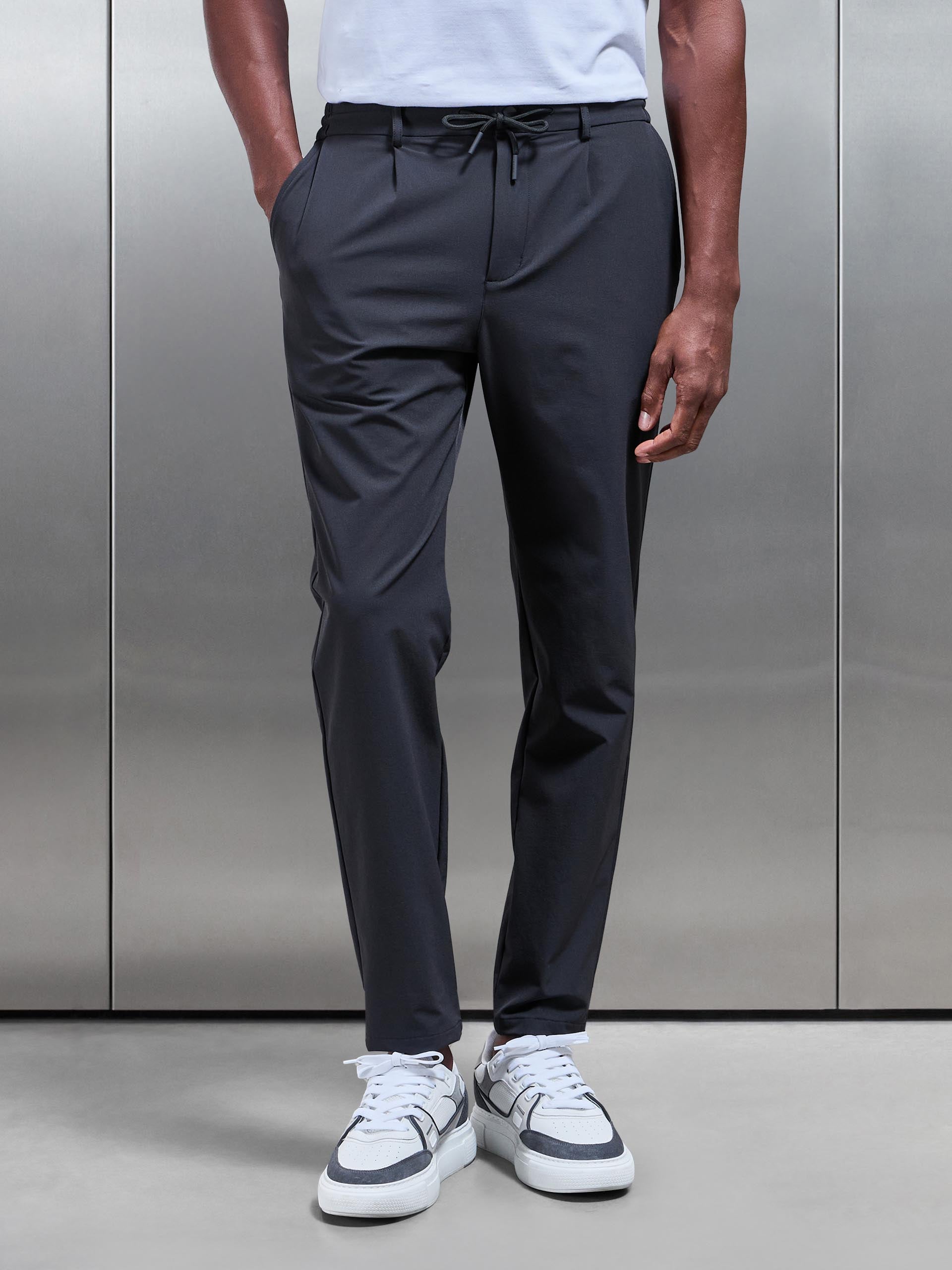 Mens Technical Stretch Chino Trouser in Grey