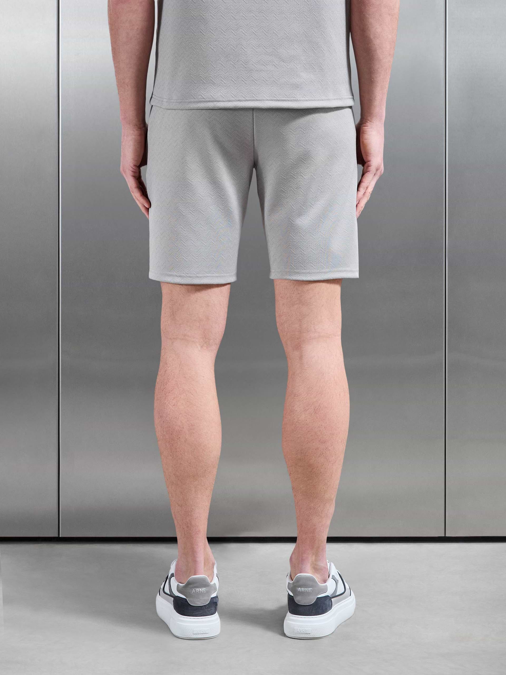 Textured Interlock Short in Stone