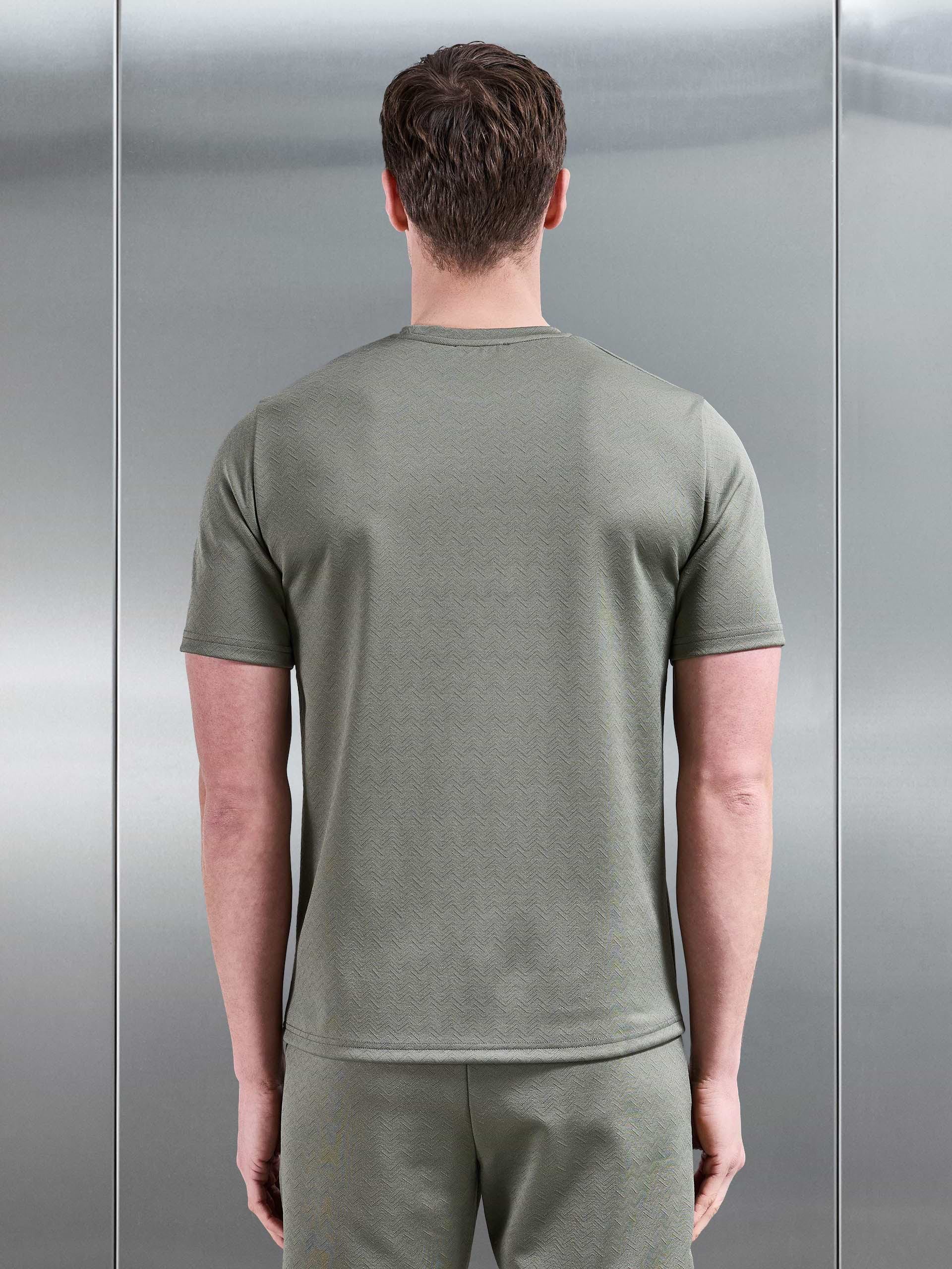 Textured Interlock T-Shirt in Sage