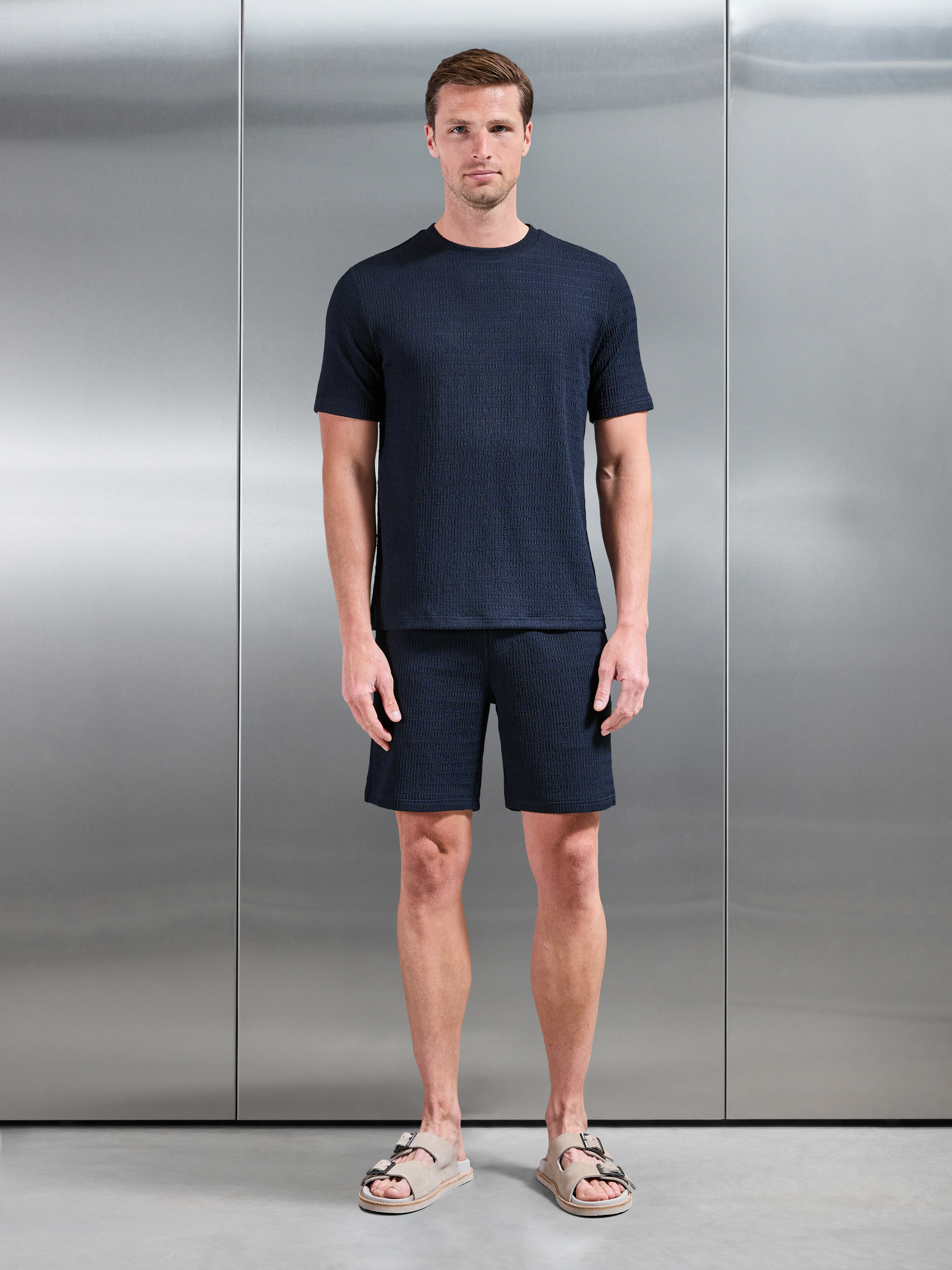 Mens To The Beach T-Shirt in Navy