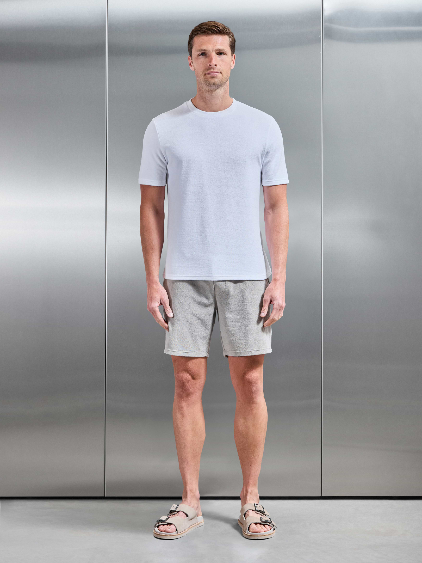 Mens Towelling T-Shirt in White