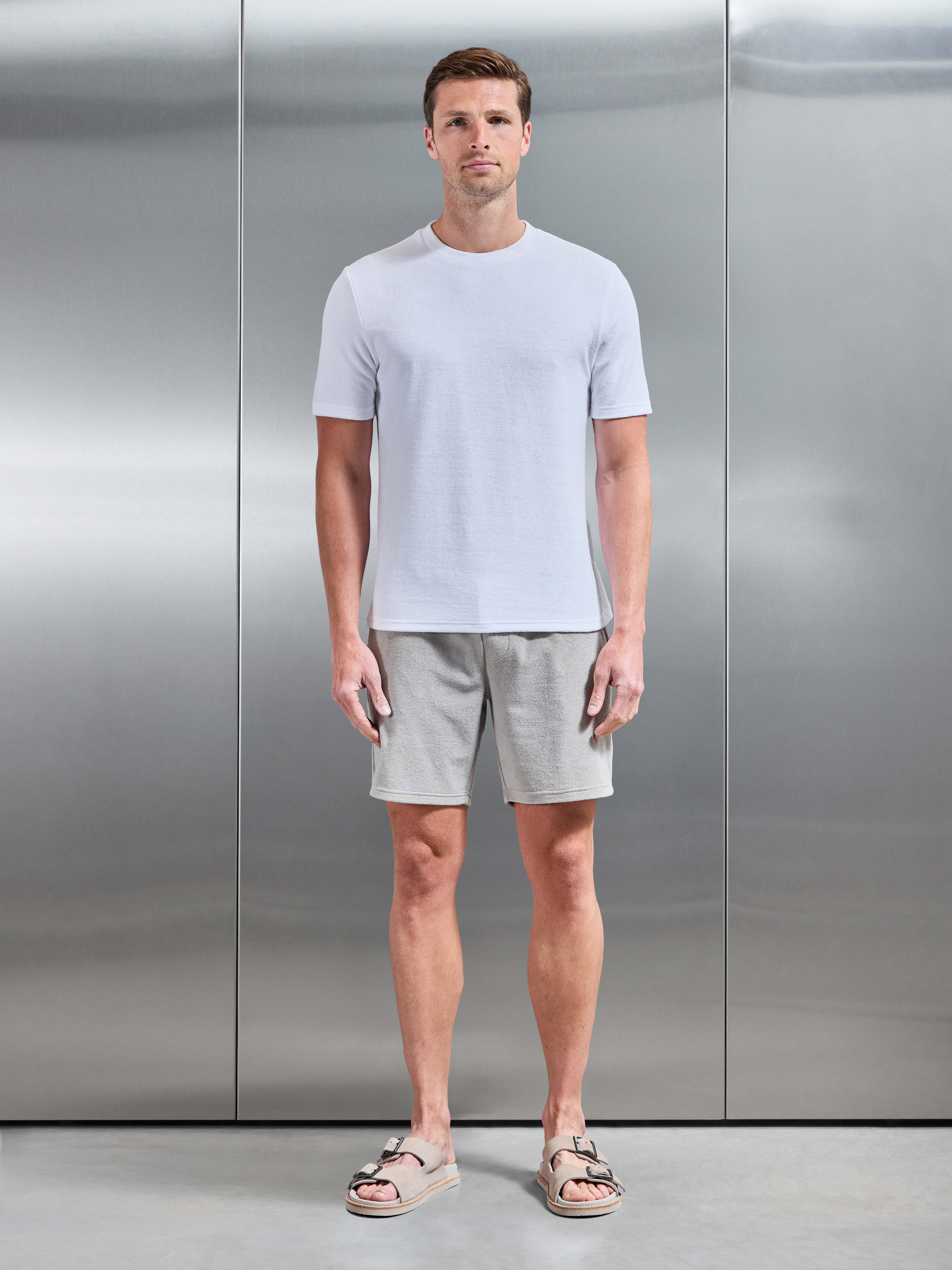 Mens Towelling T-Shirt in White