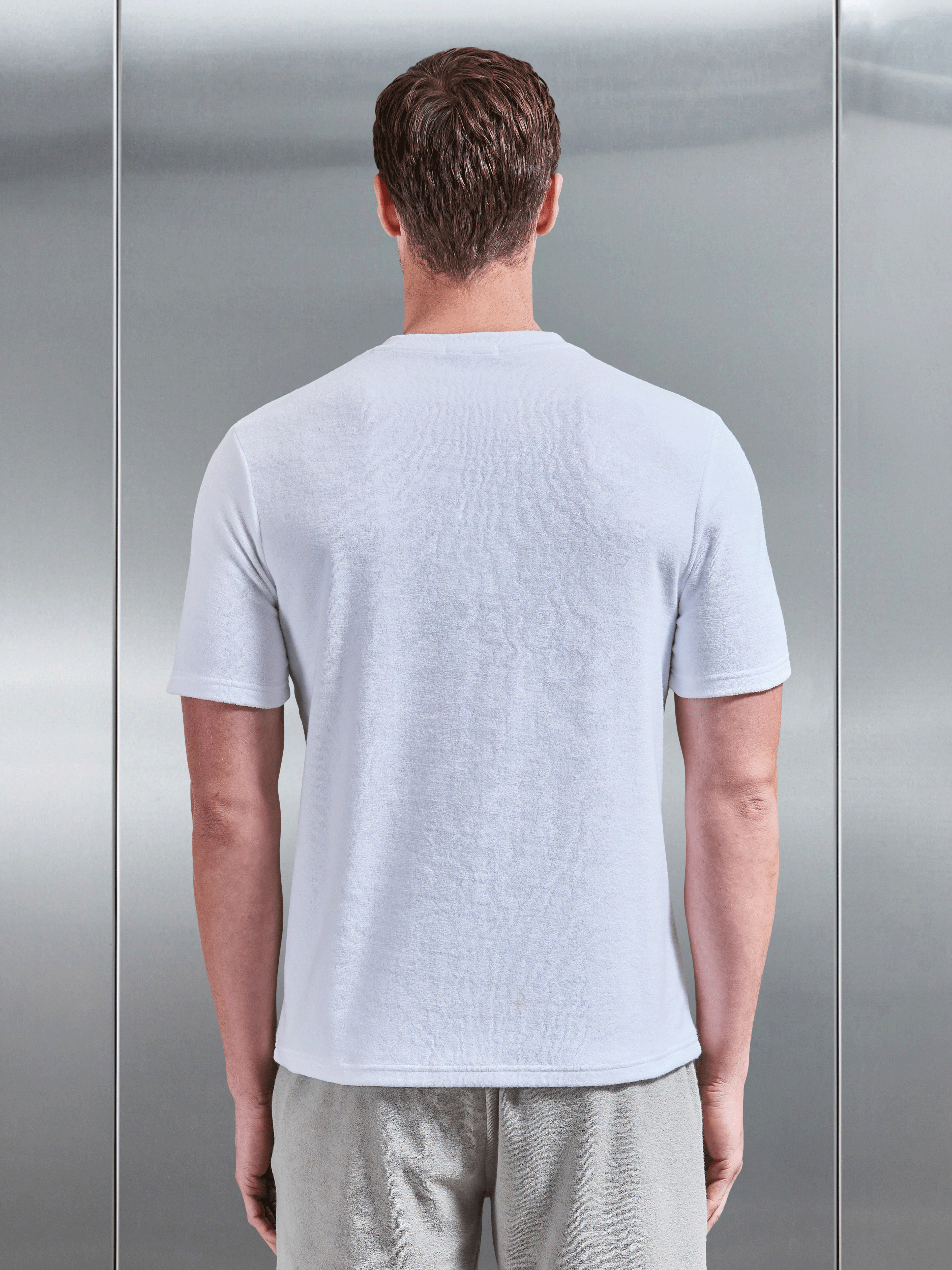 Mens Towelling T-Shirt in White