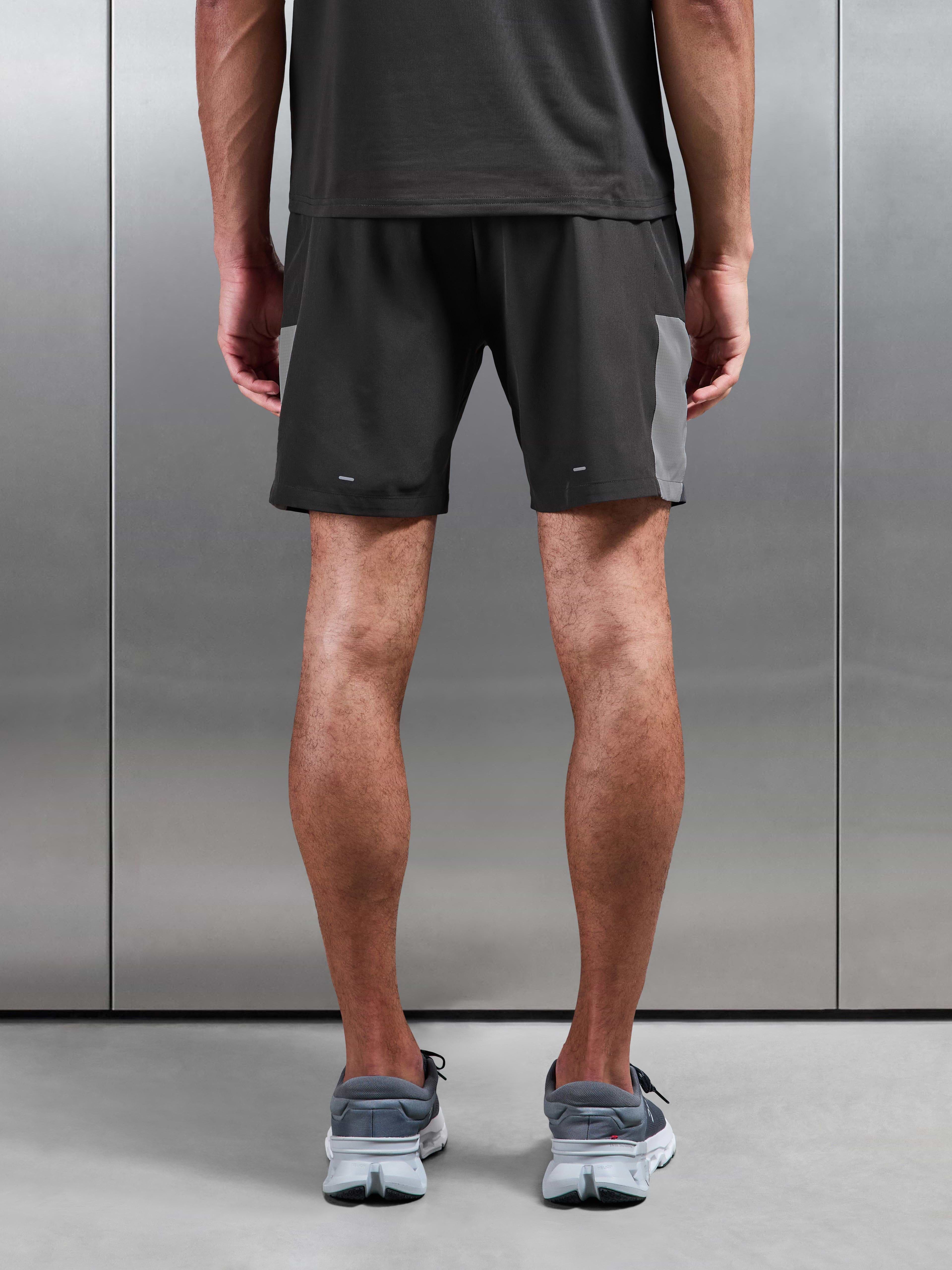 Track Colour Block Active Short in Grey Mid Grey
