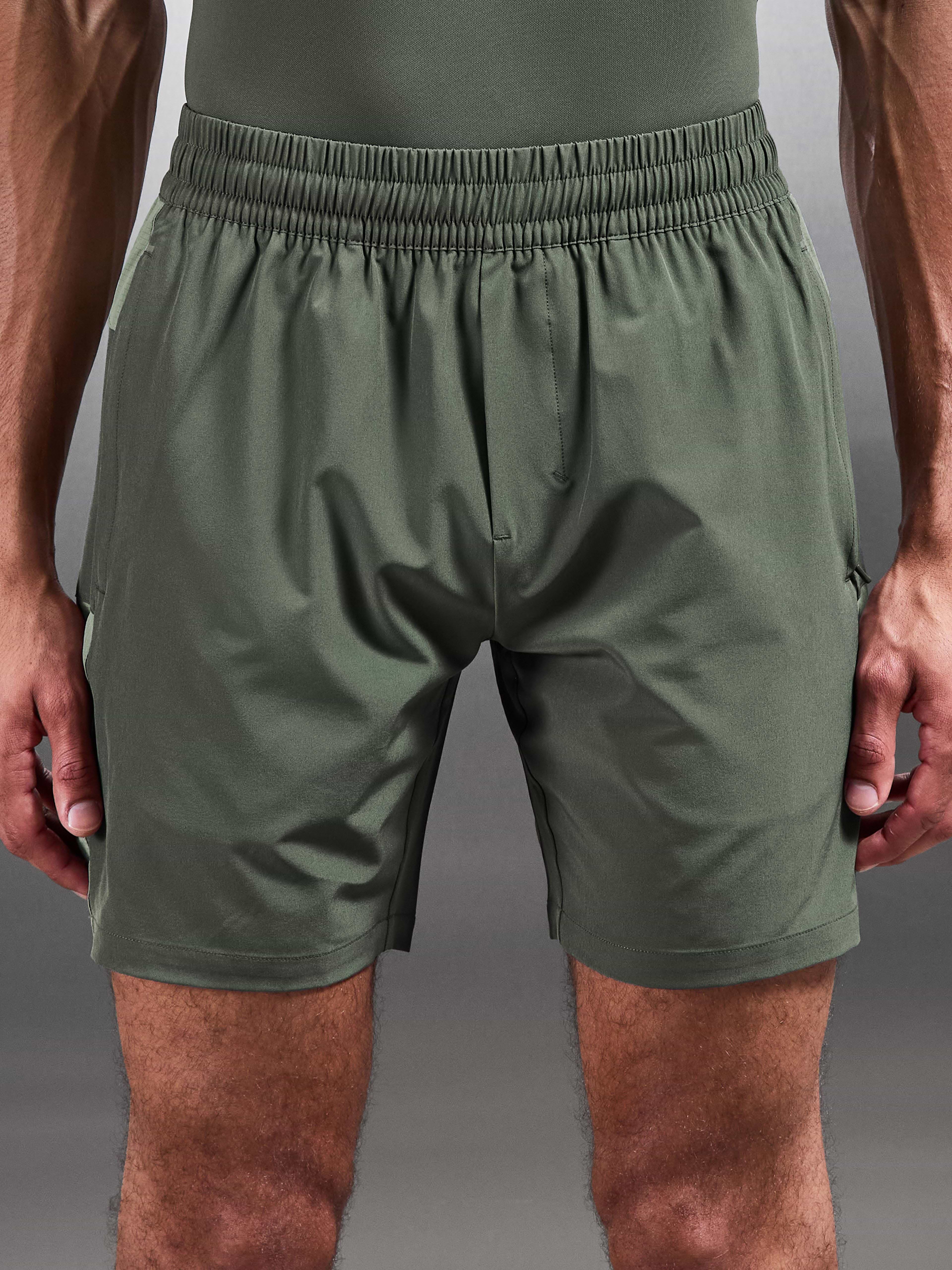 Track Colour Block Active Short in Sage Light Sage