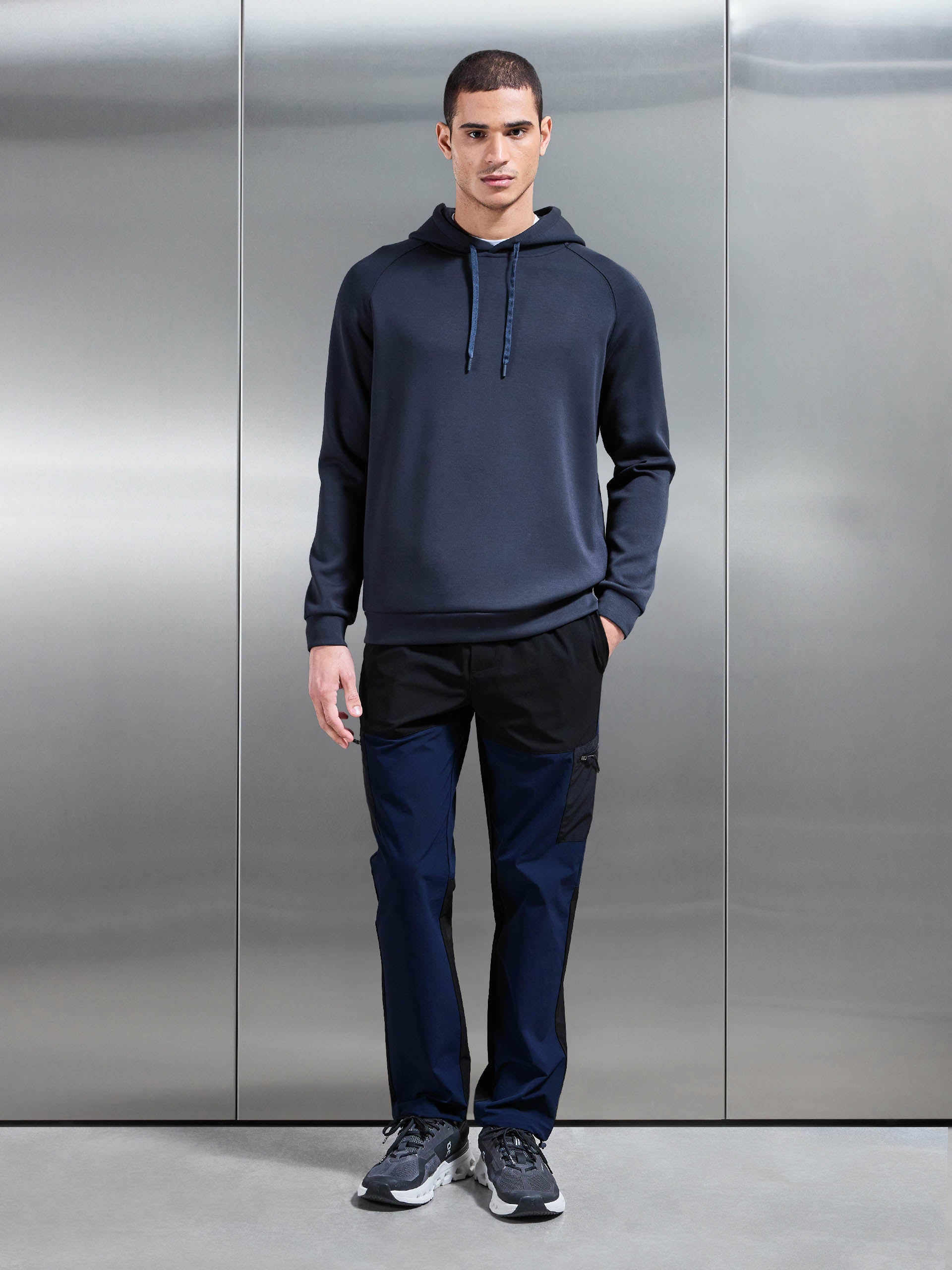 Mens Trail Colour Block Cargo Pant in Navy