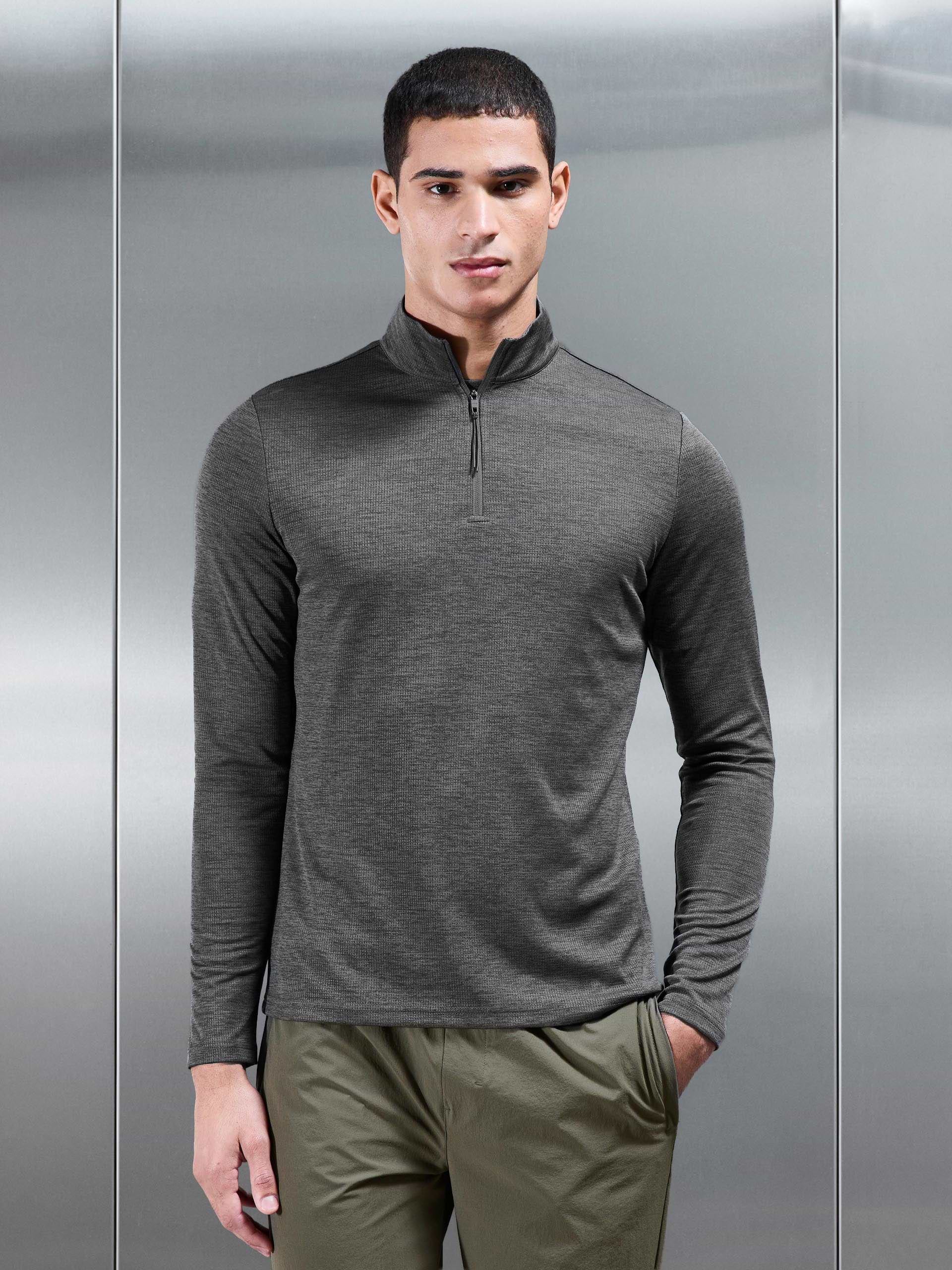 Trail Half Zip in Charcoal