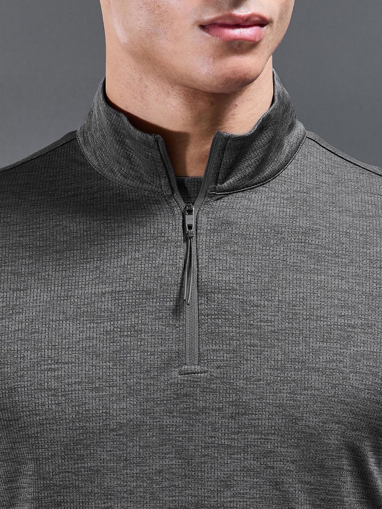 Mens Trail Half Zip in Charcoal
