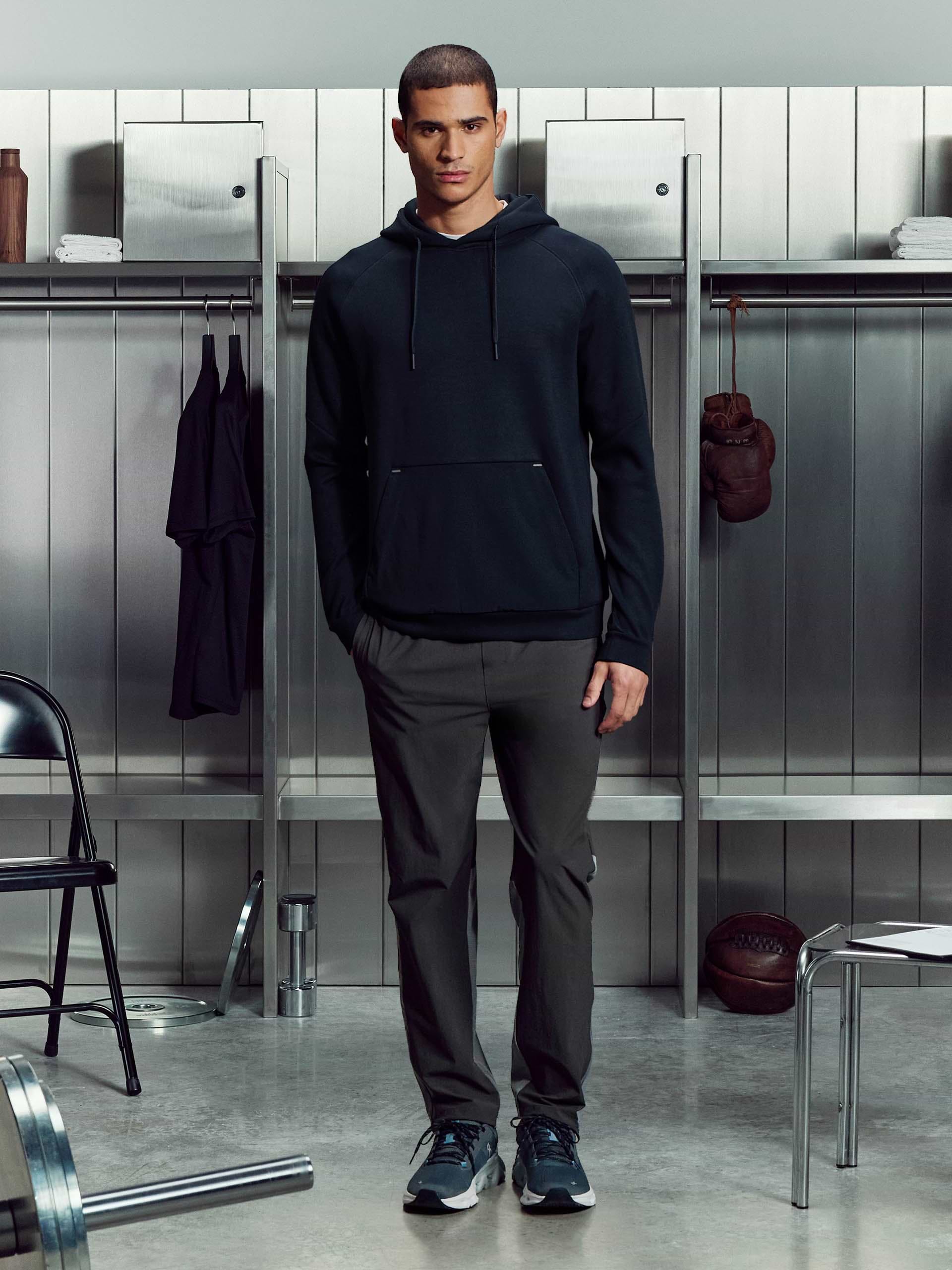 Mens Trail Hybrid Hoodie in Navy