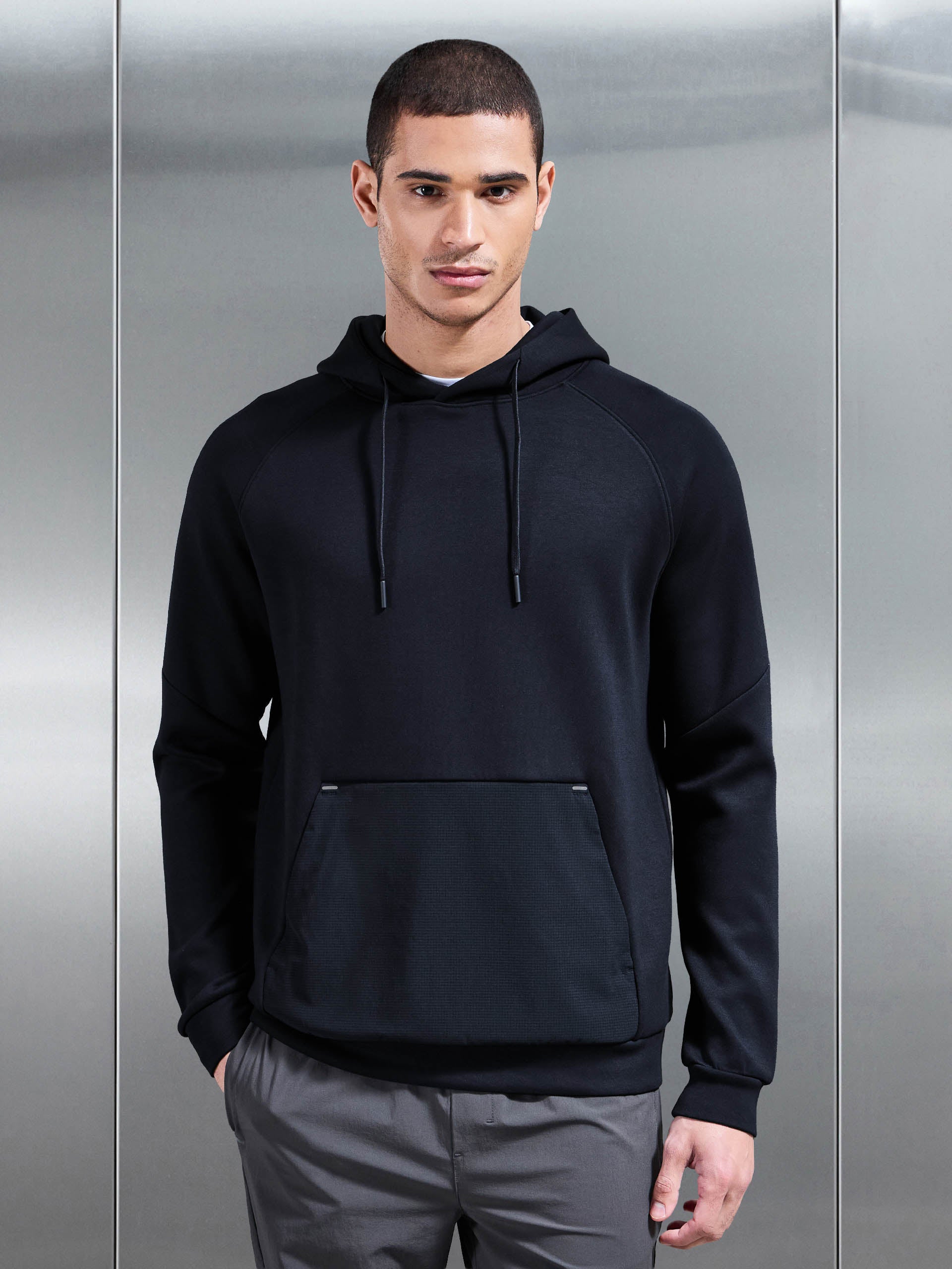 Mens Trail Hybrid Hoodie in Navy