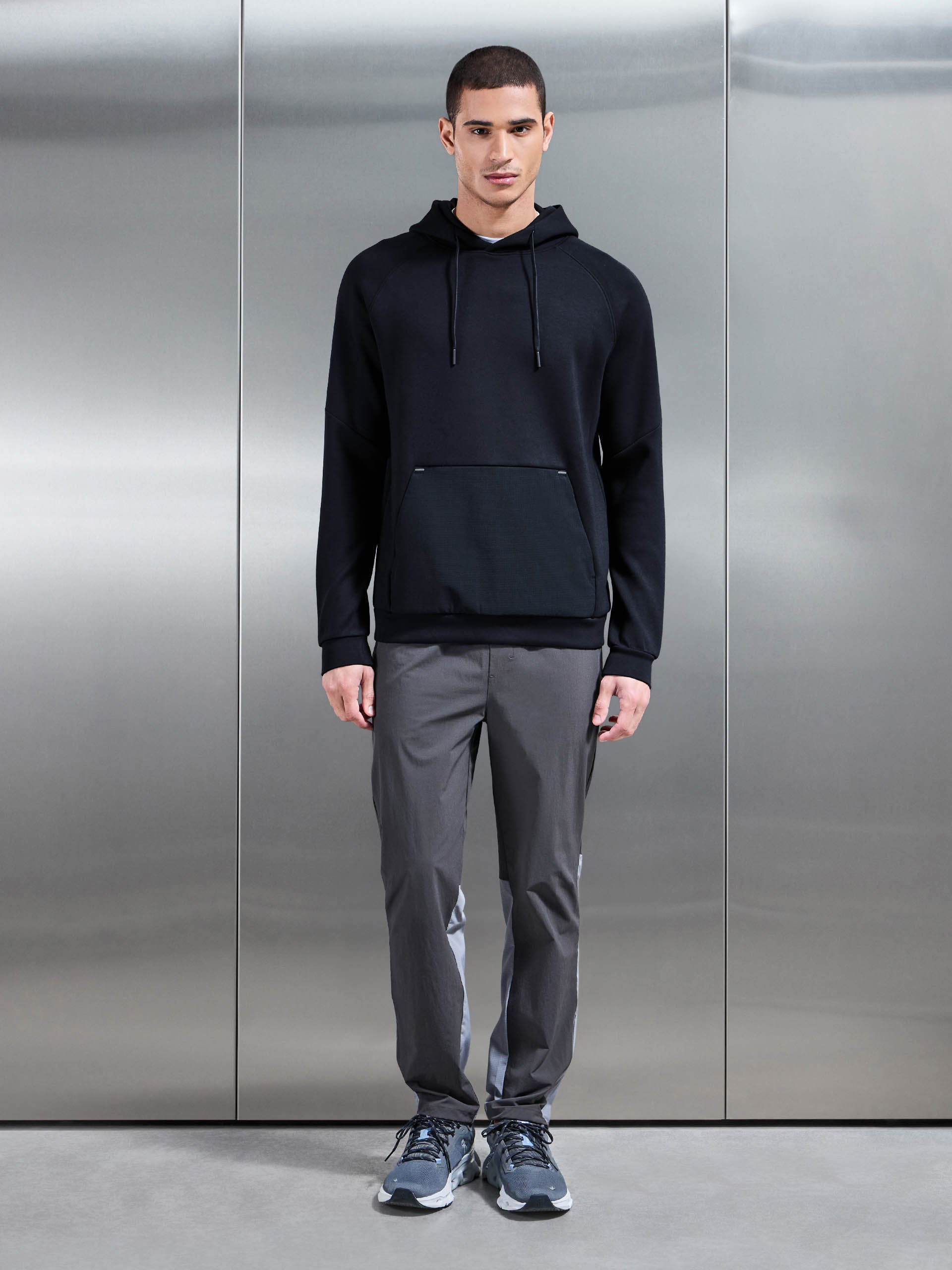 Mens Trail Hybrid Hoodie in Navy