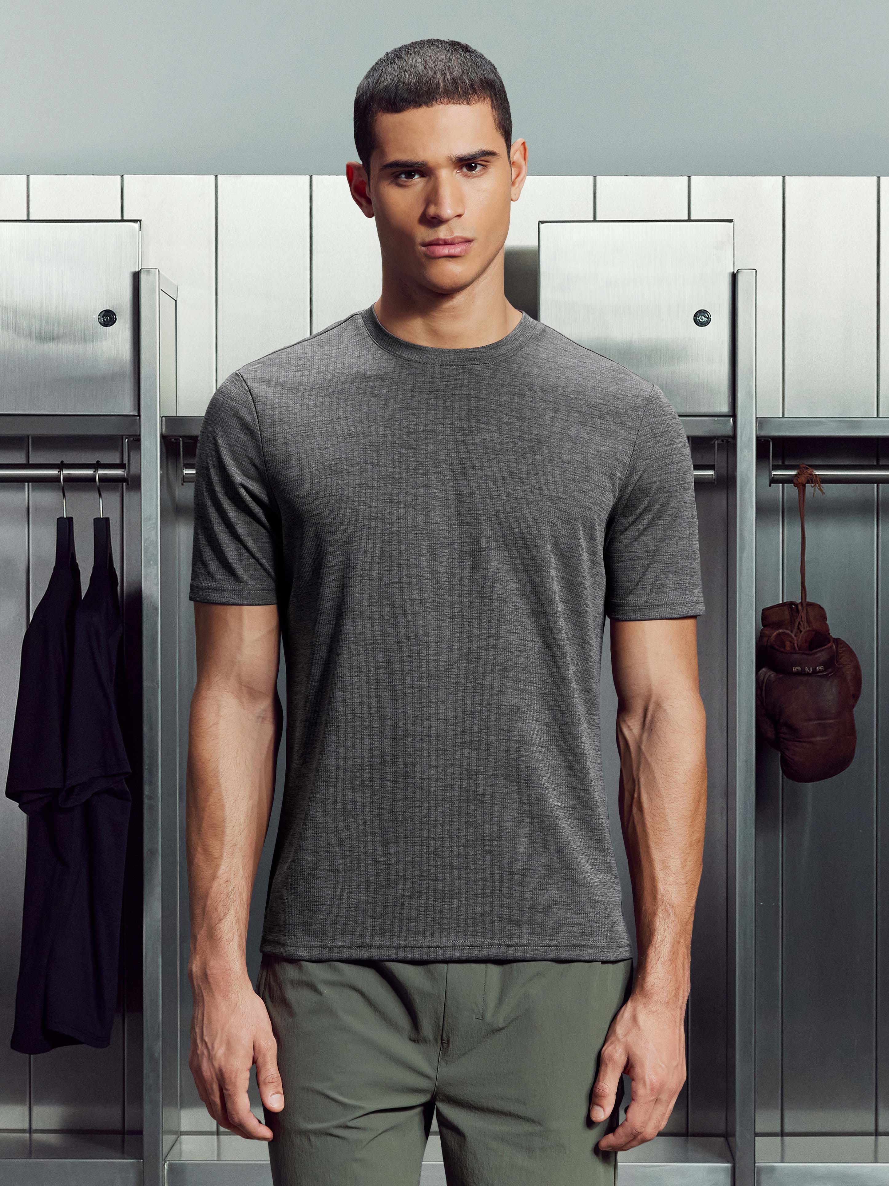 Mens Trail T-Shirt in Charcoal