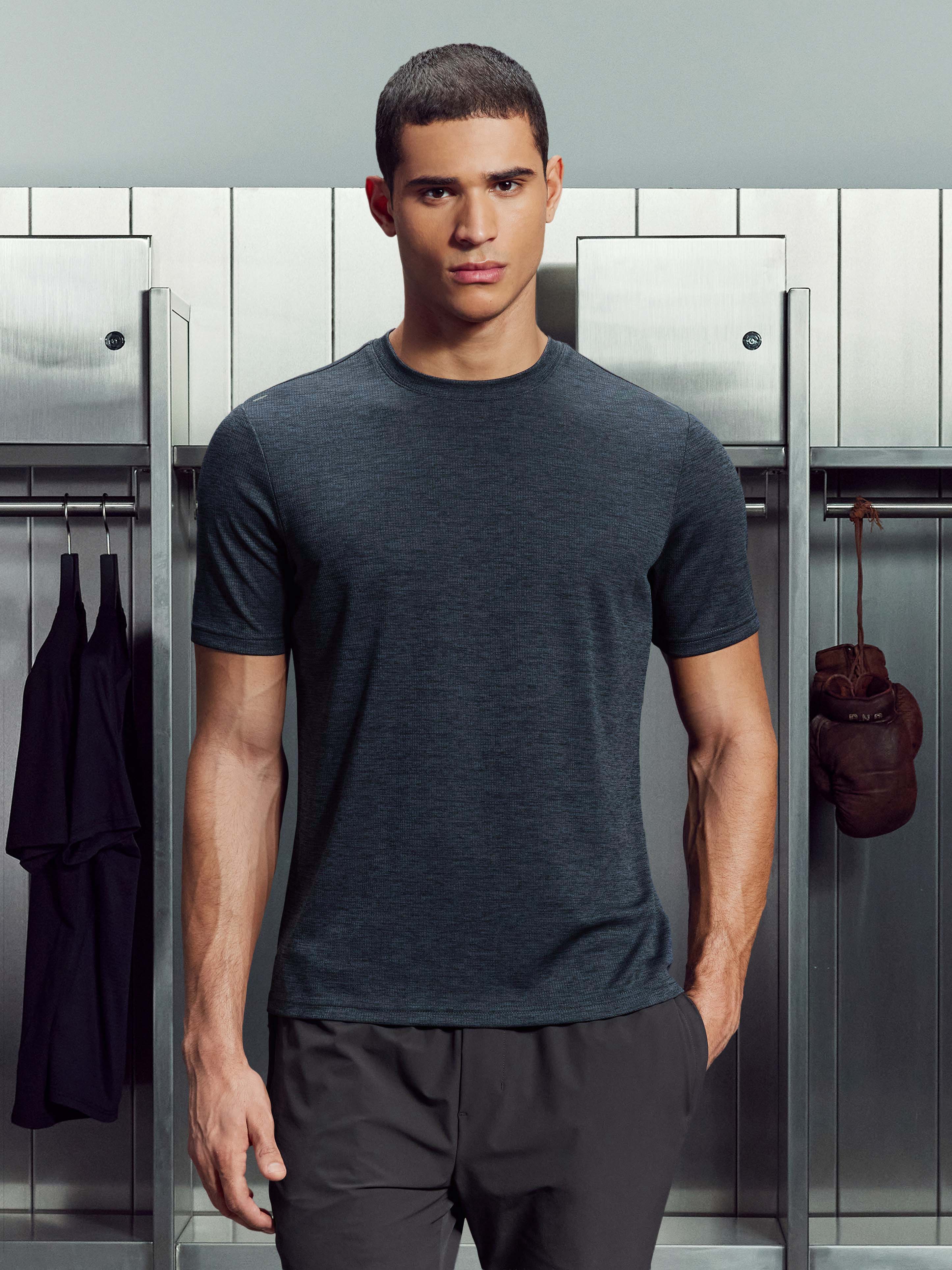 Mens Trail T-Shirt in Slate Blue