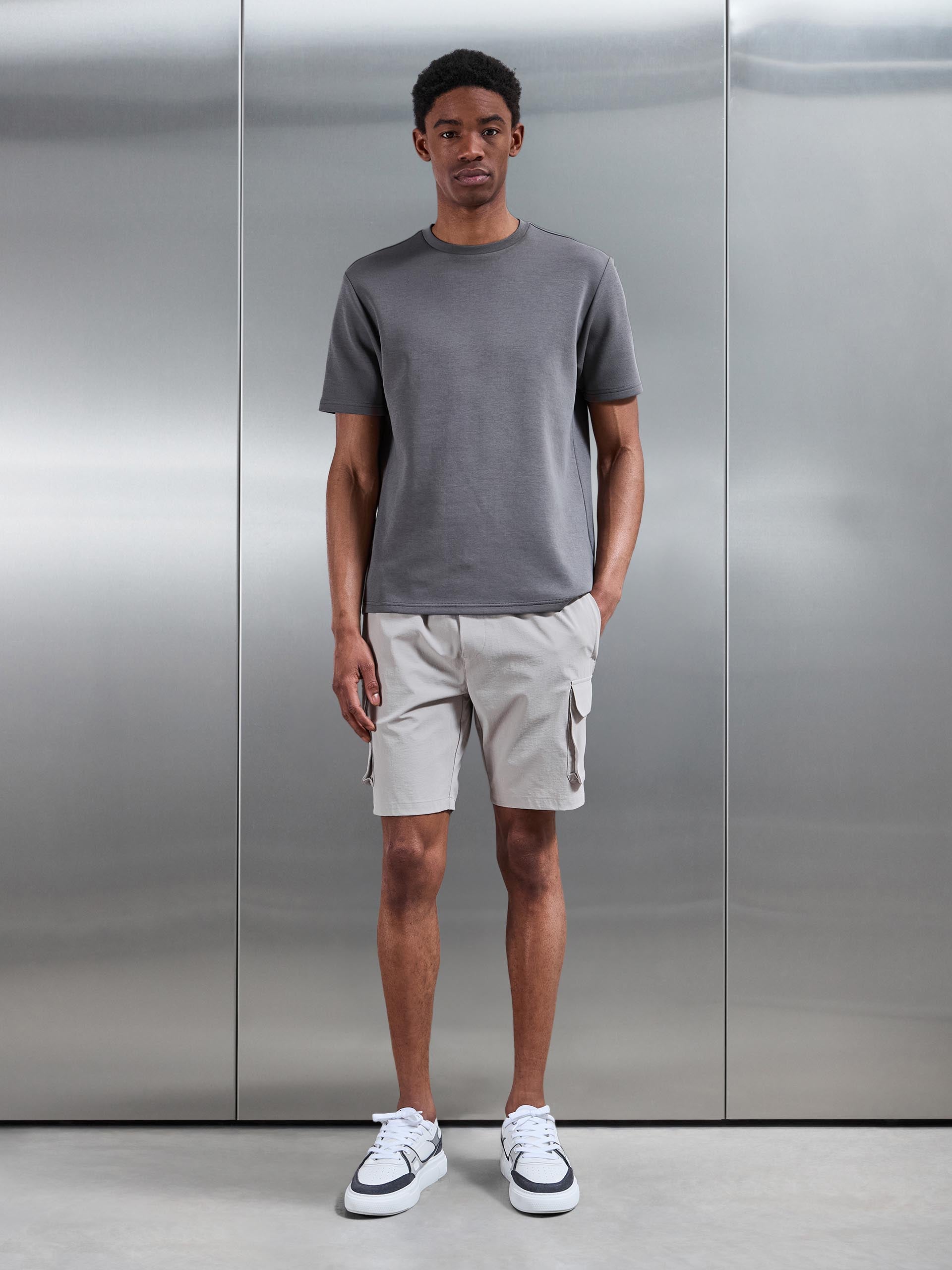 Mens Utility Cargo Short in Stone