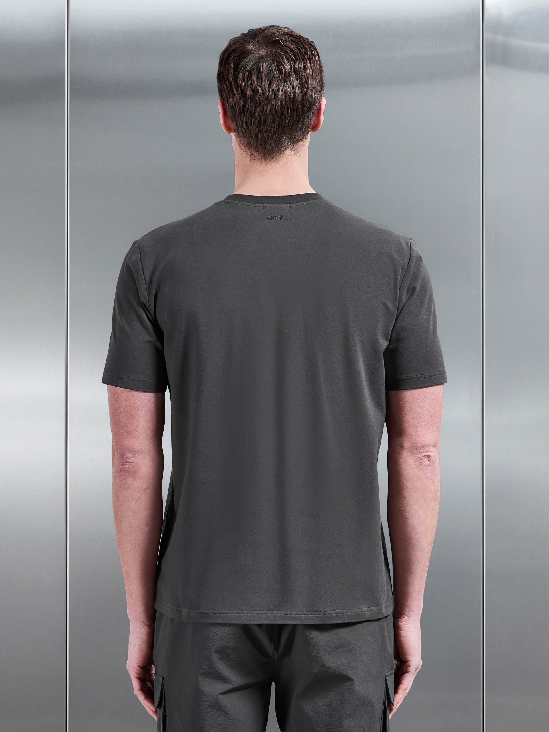 Mens Utility Cargo T-Shirt in Grey