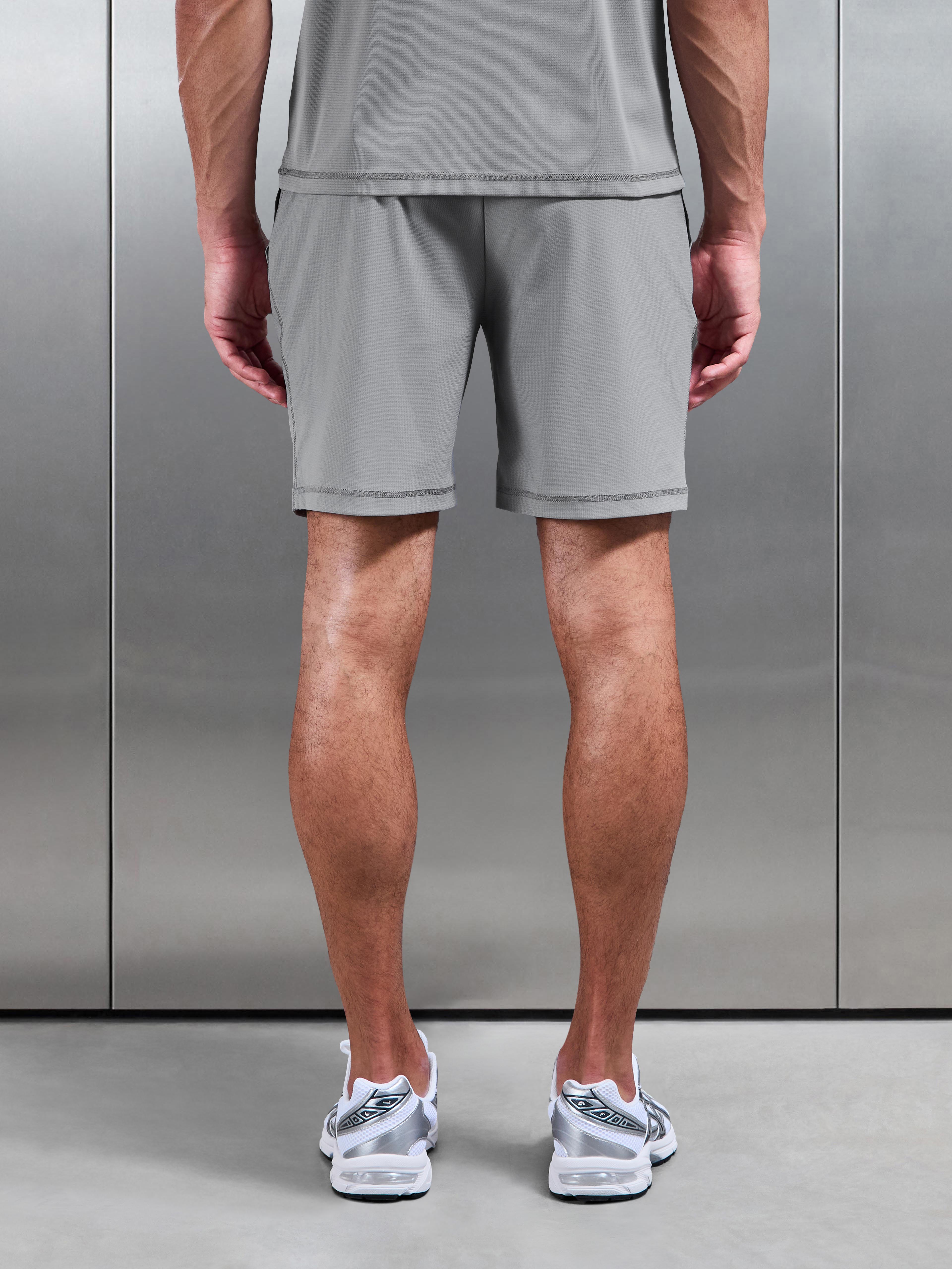 Mens Warp Knitted Short in Grey