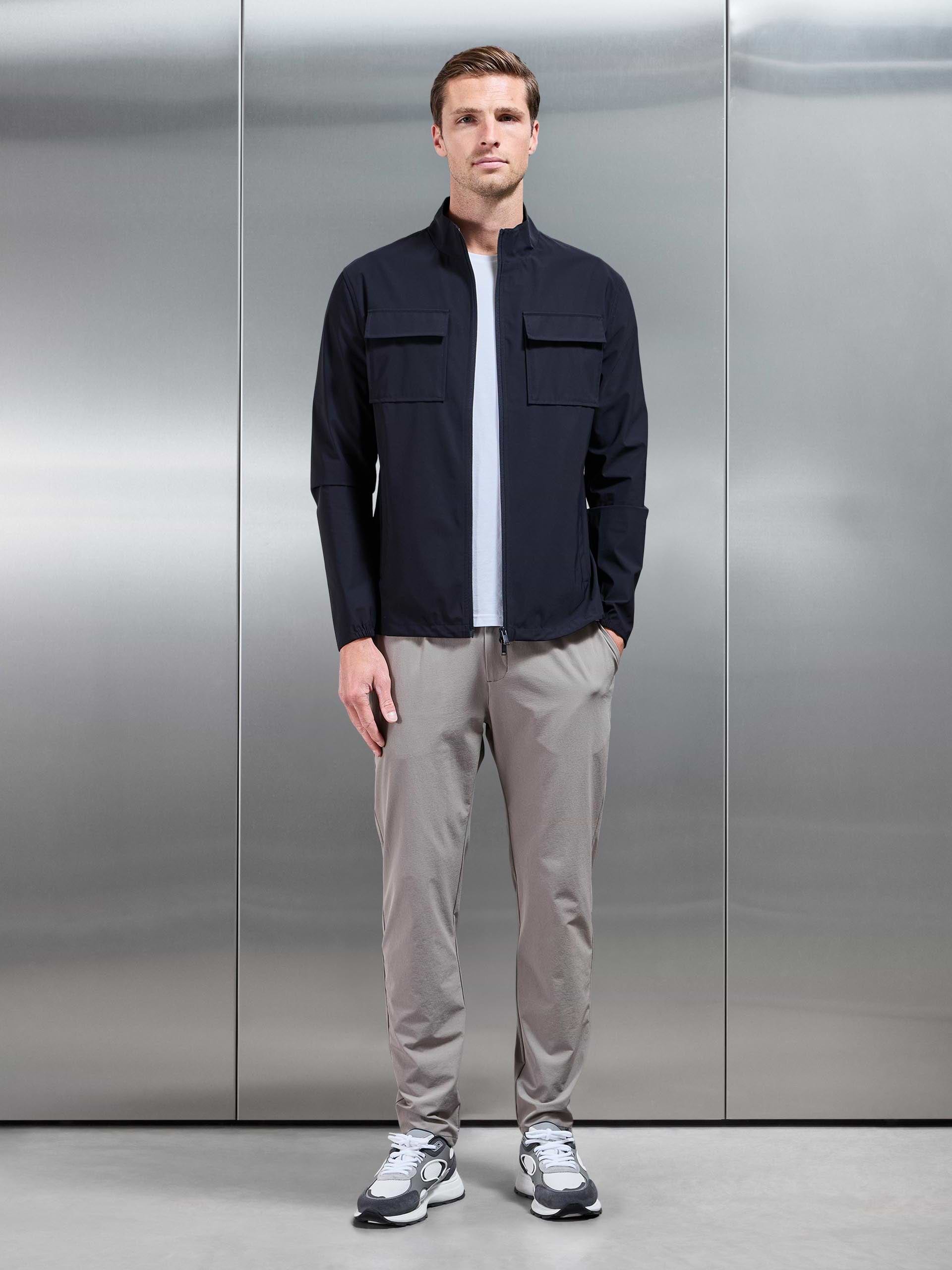 Water Repellent Cargo Jacket in Navy