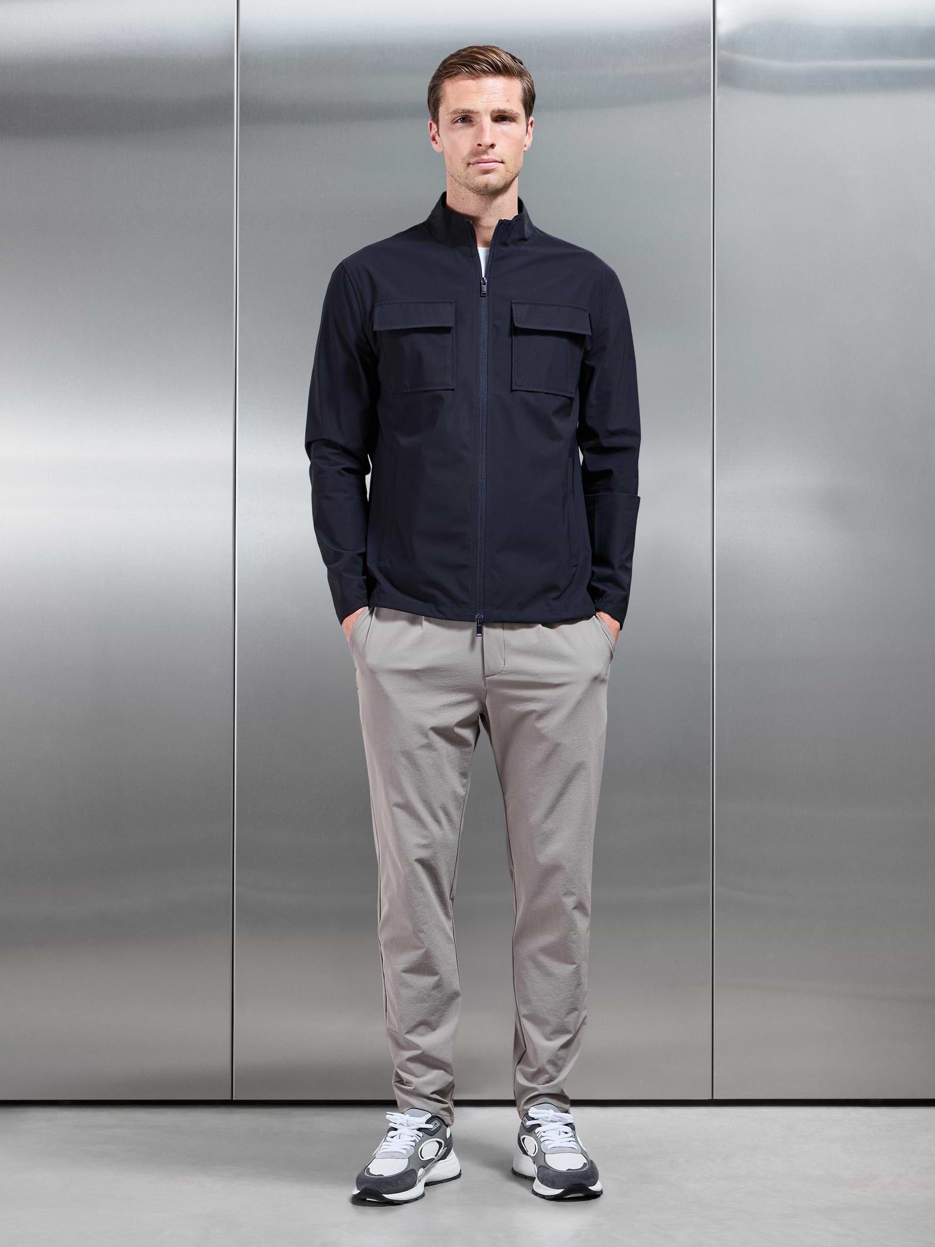 Water Repellent Cargo Jacket in Navy