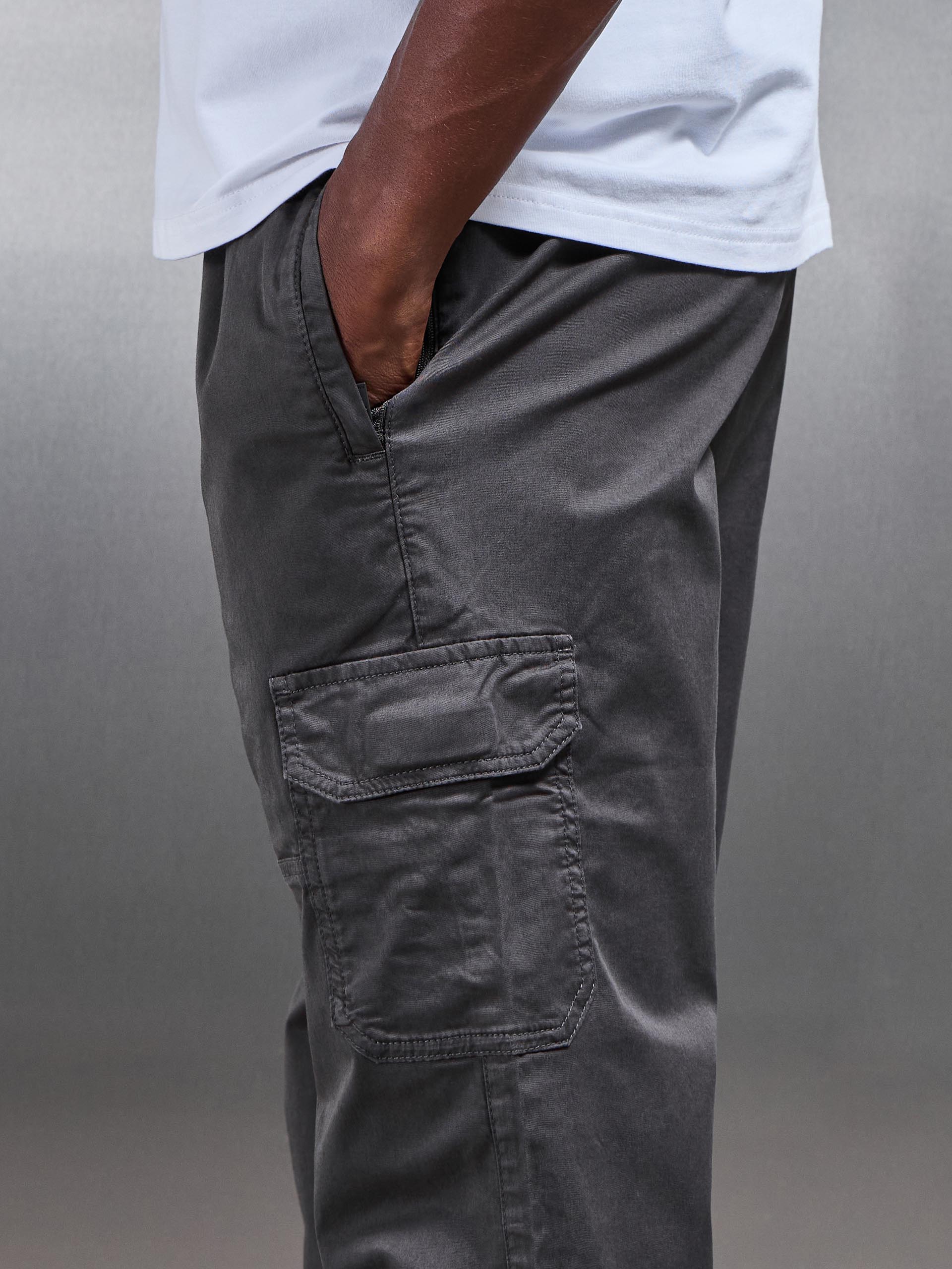 Mens Worker Cargo Pant in Grey