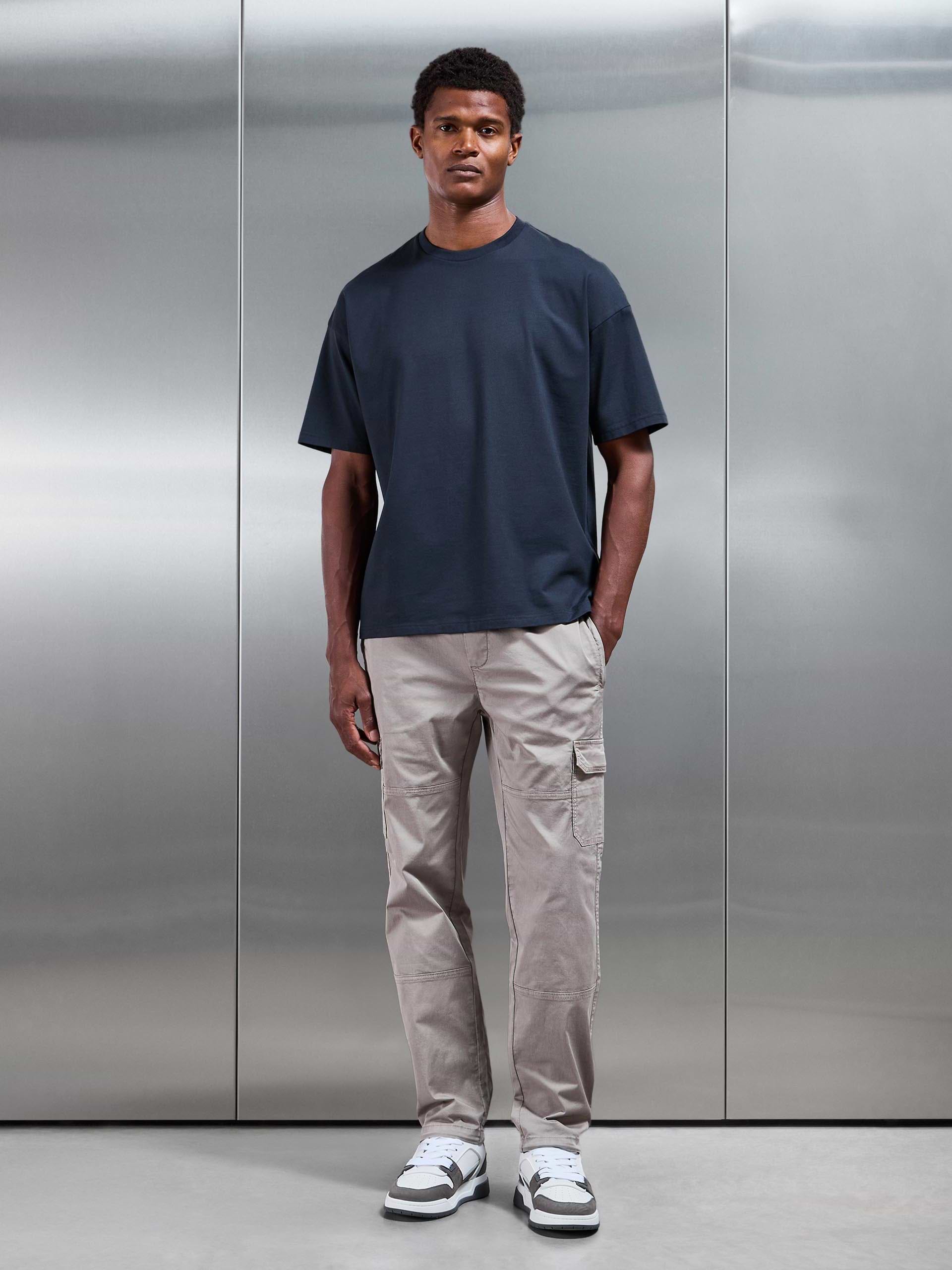 Mens Worker Cargo Pant in Stone