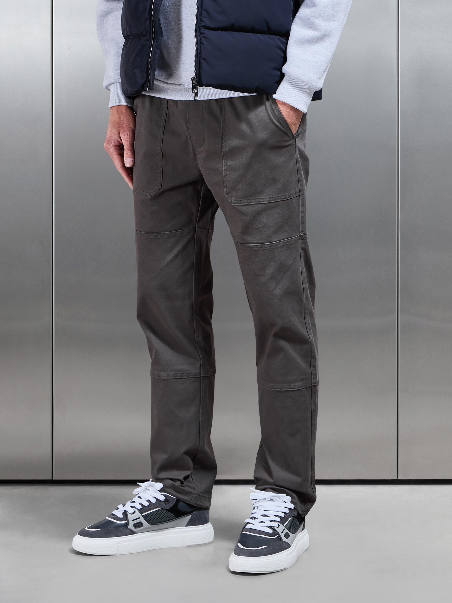 Mens Worker Trouser in Grey