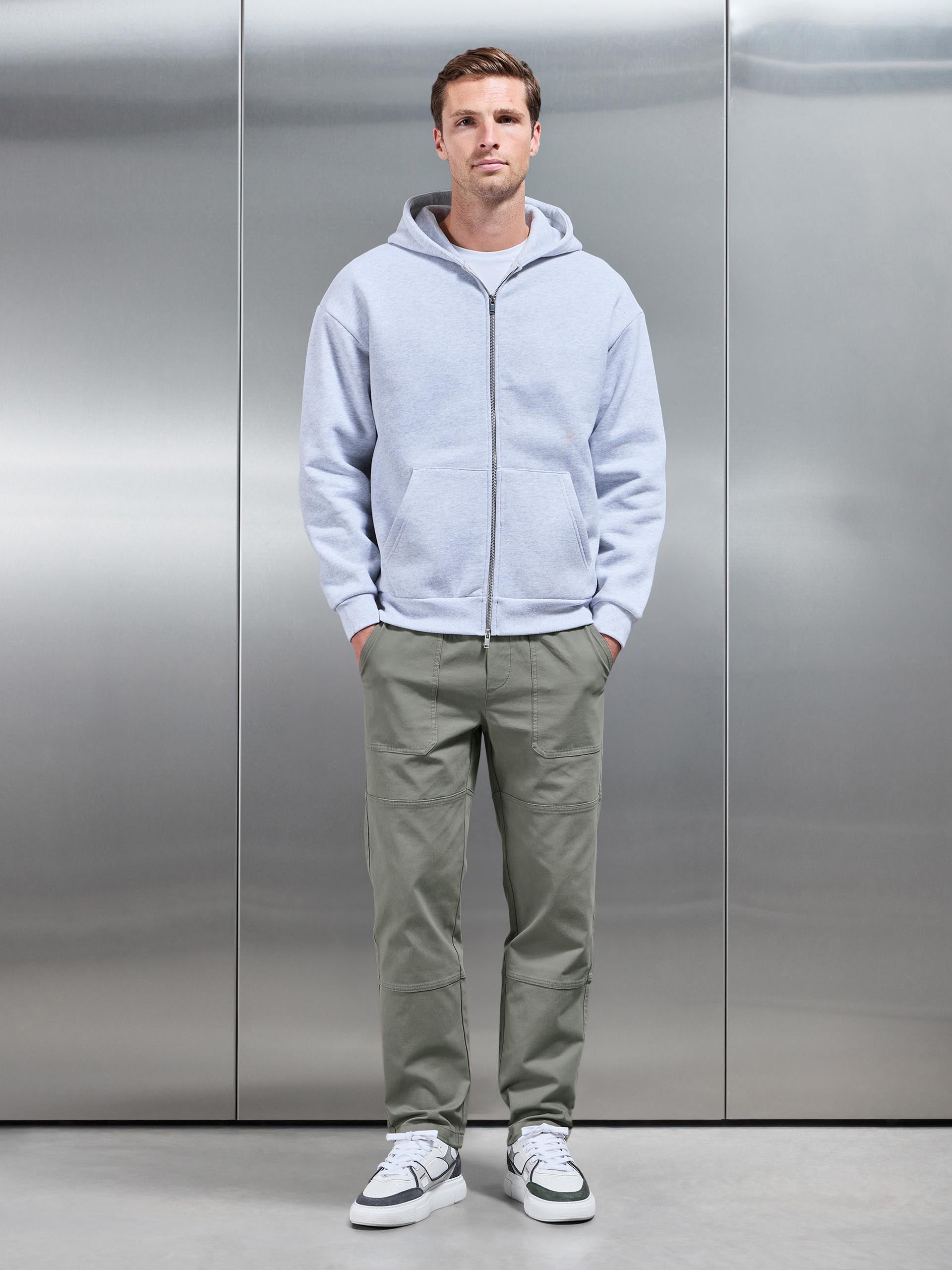 Mens Worker Trouser in Olive