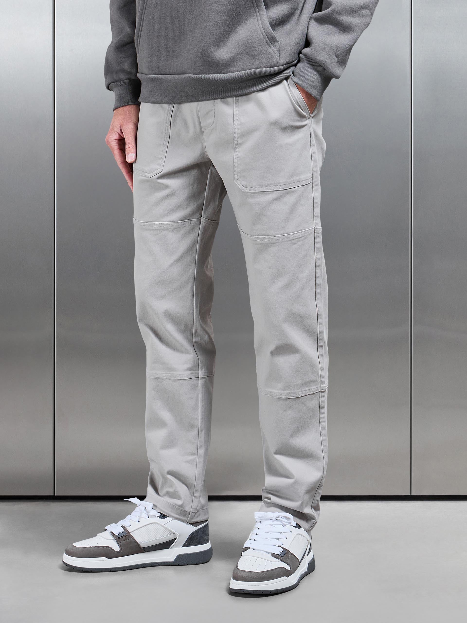 Mens Worker Trouser in Stone