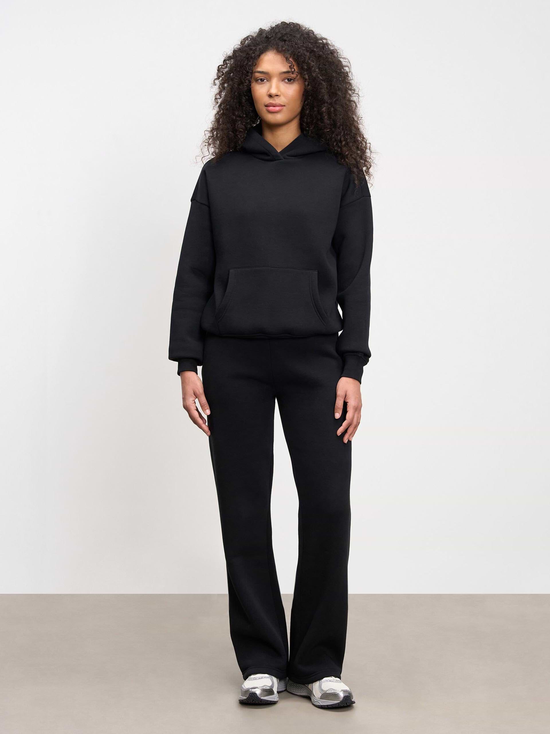 Womens Neoprene Hoodie in Black