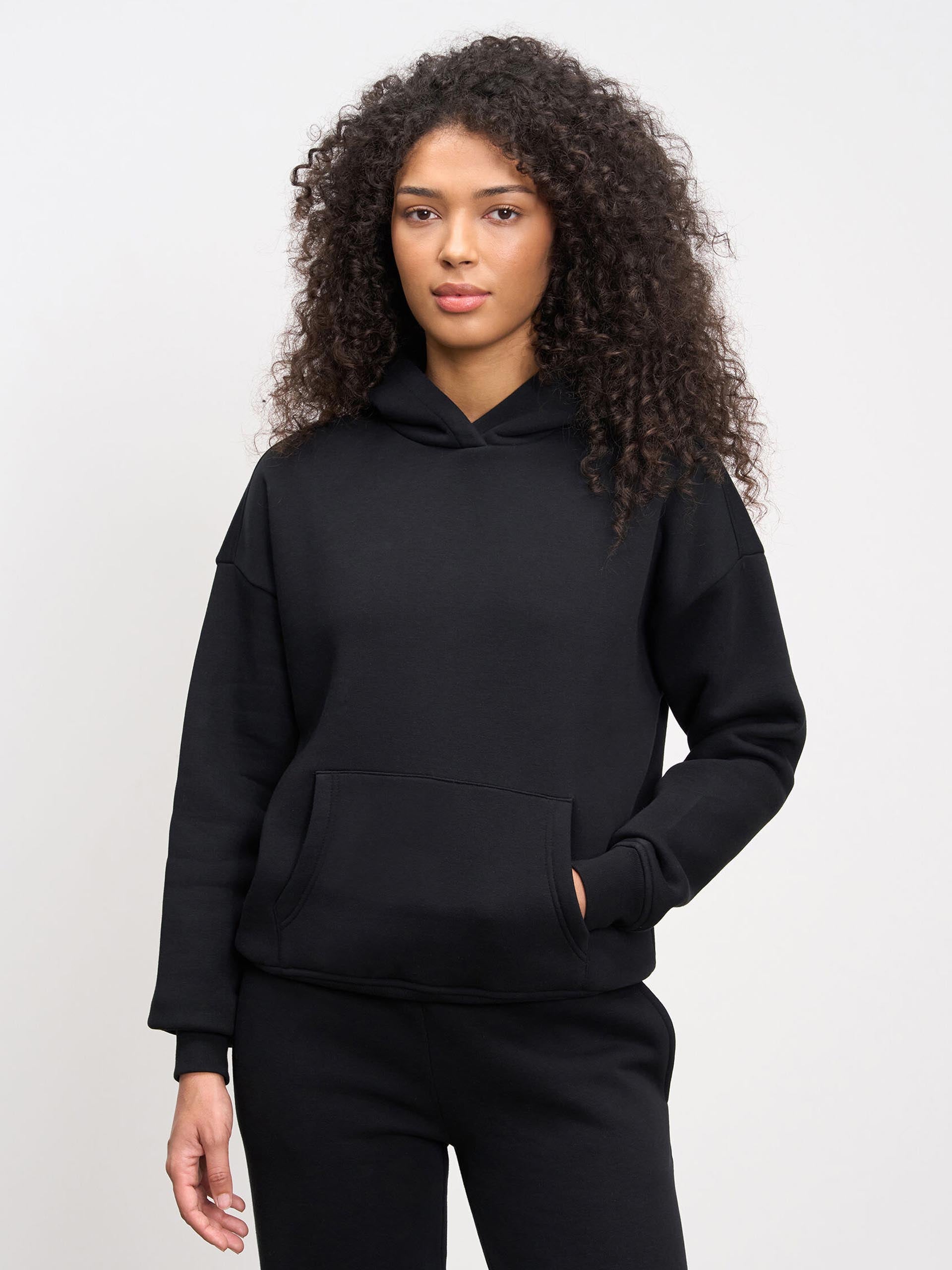 Womens Neoprene Hoodie in Black