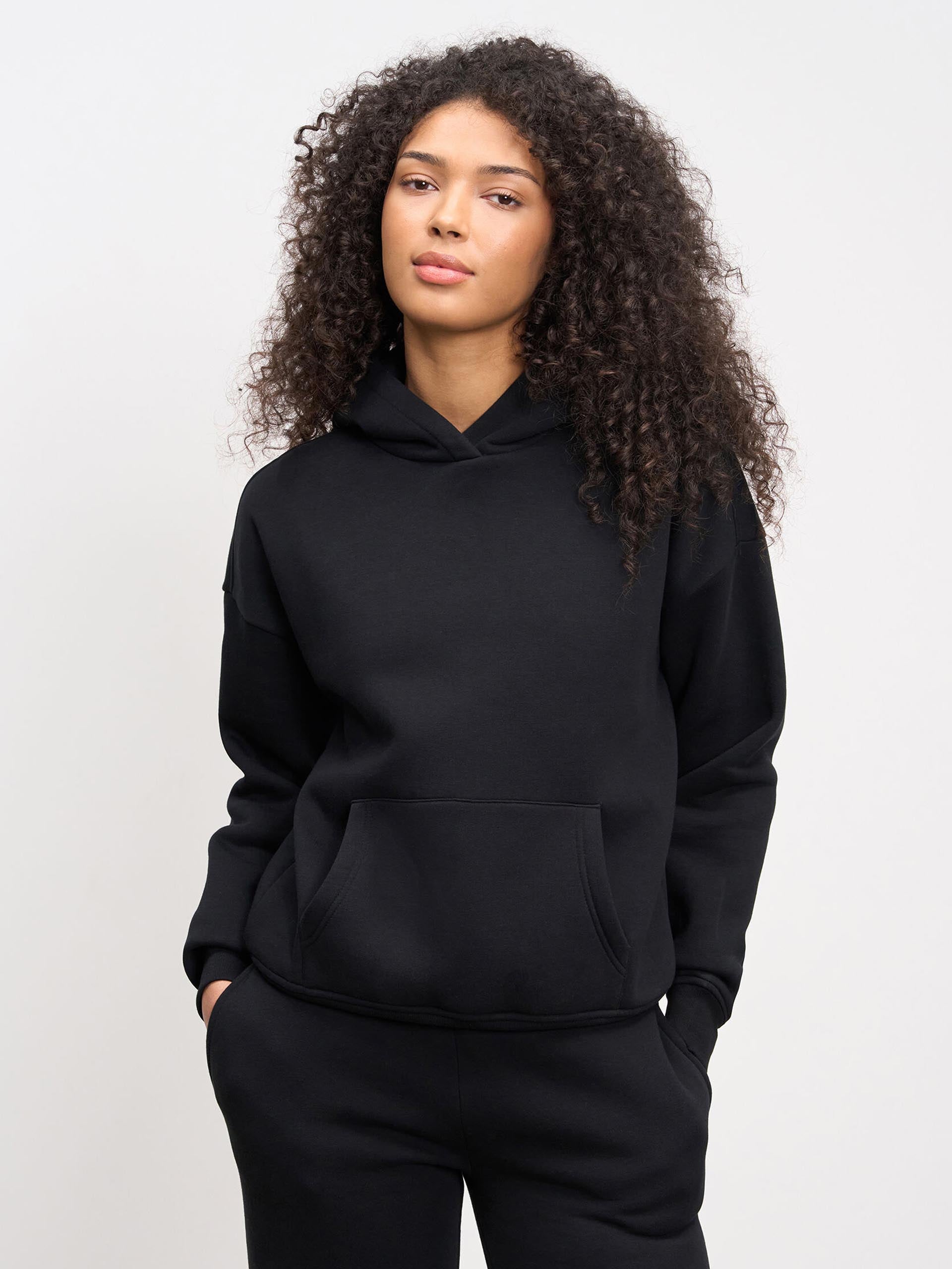 Womens Neoprene Hoodie in Black