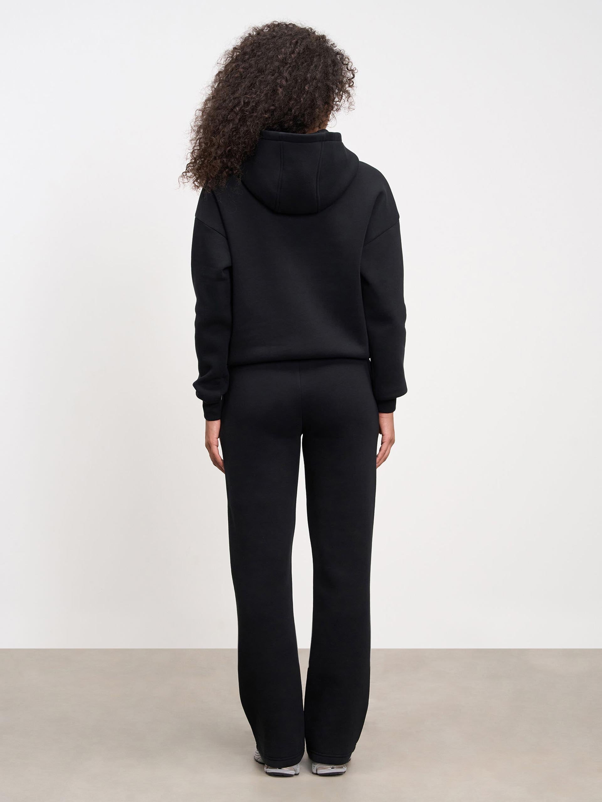 Womens Neoprene Hoodie in Black