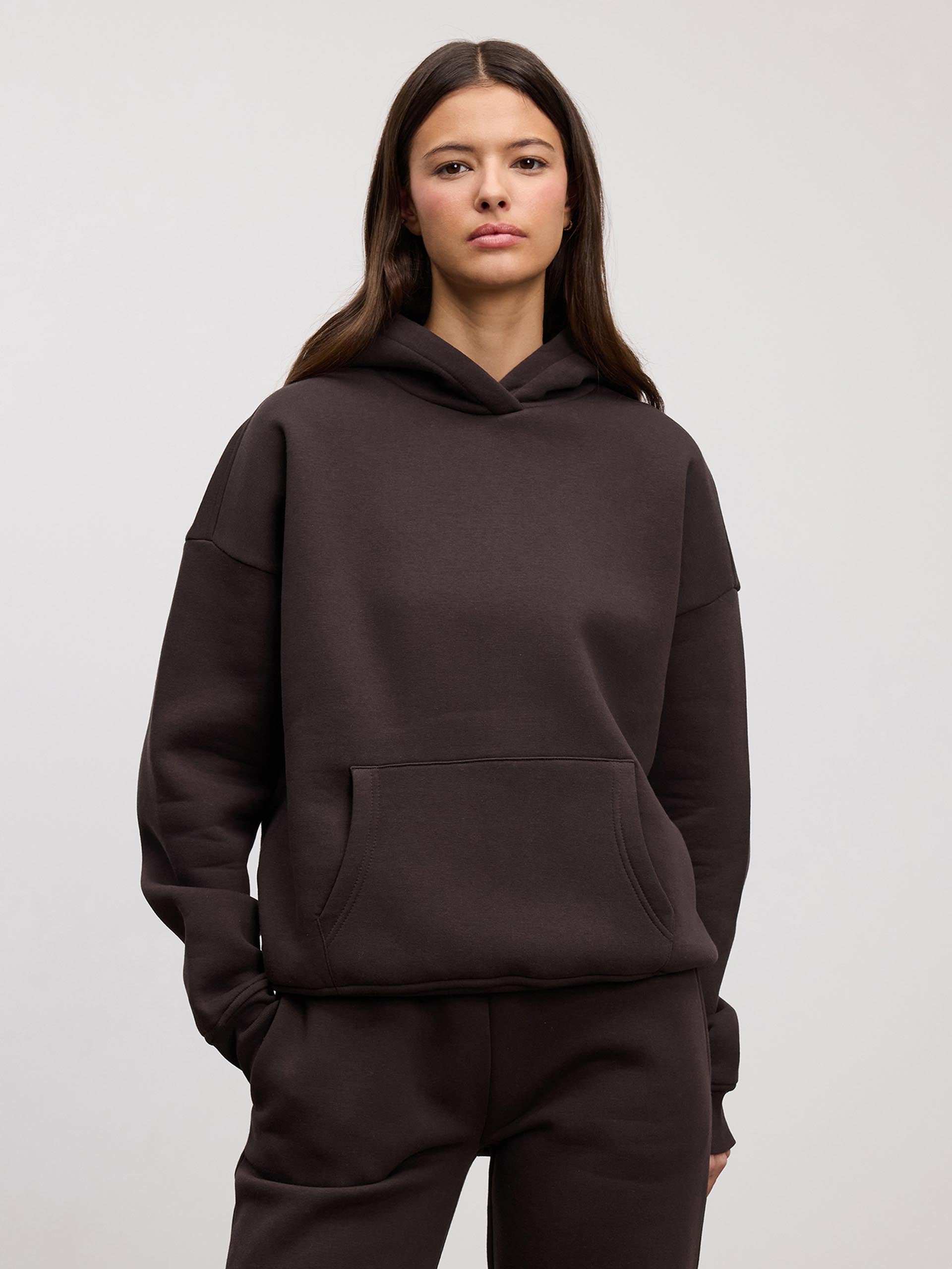 Womens Neoprene Hoodie in Brown