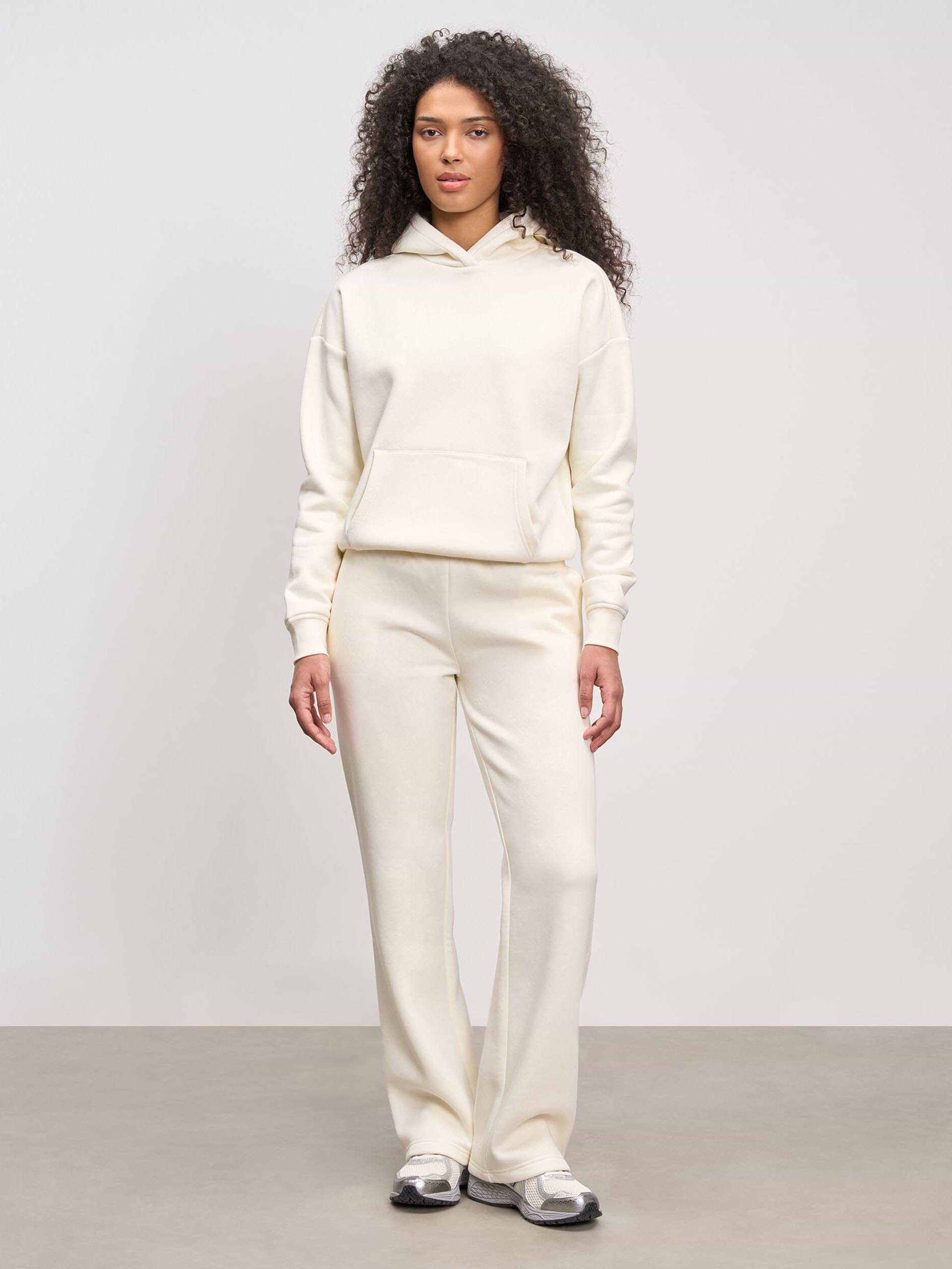 Womens Neoprene Straight Leg Jogger in Ecru