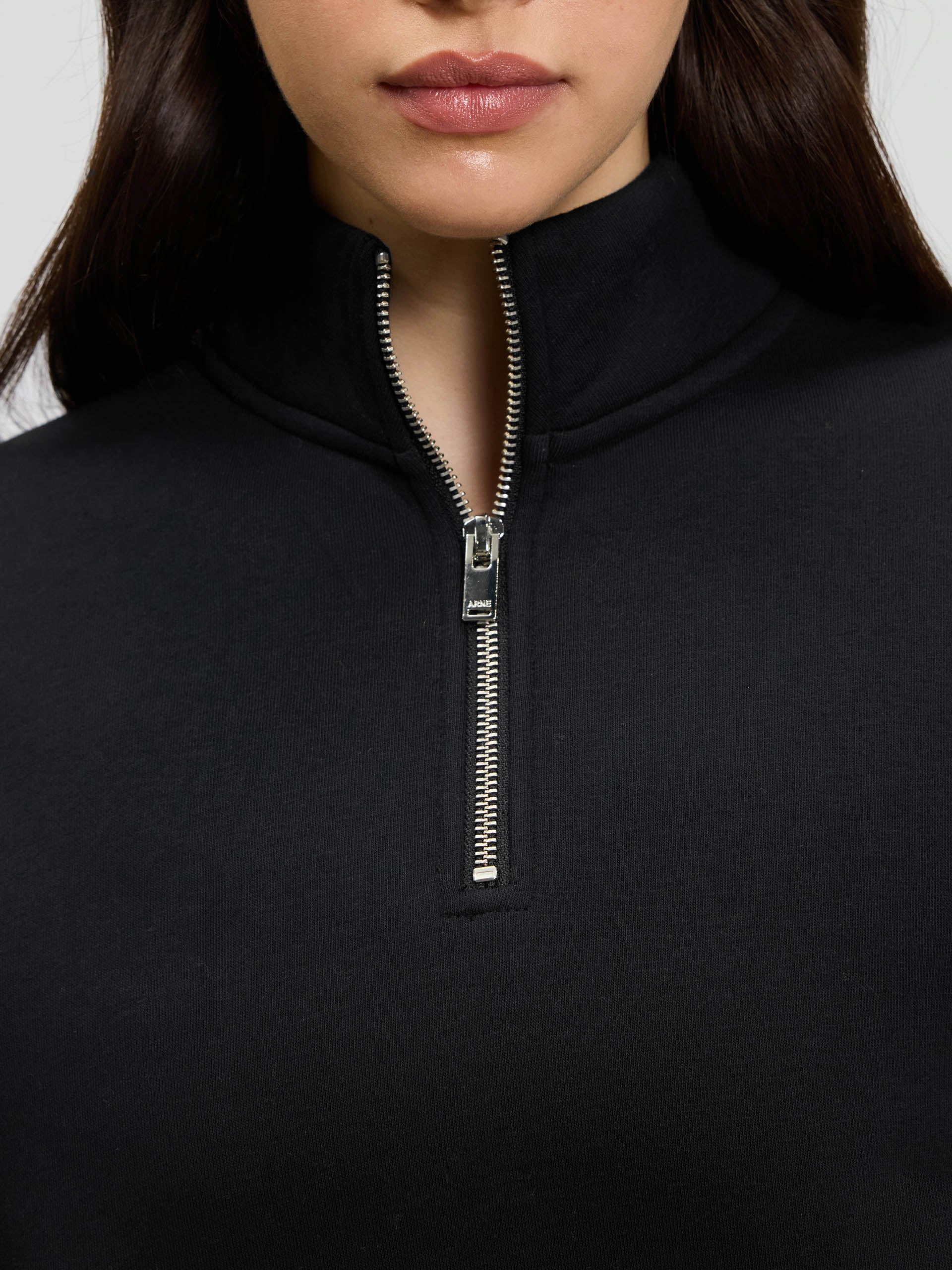 Womens Neoprene Half Zip in Black