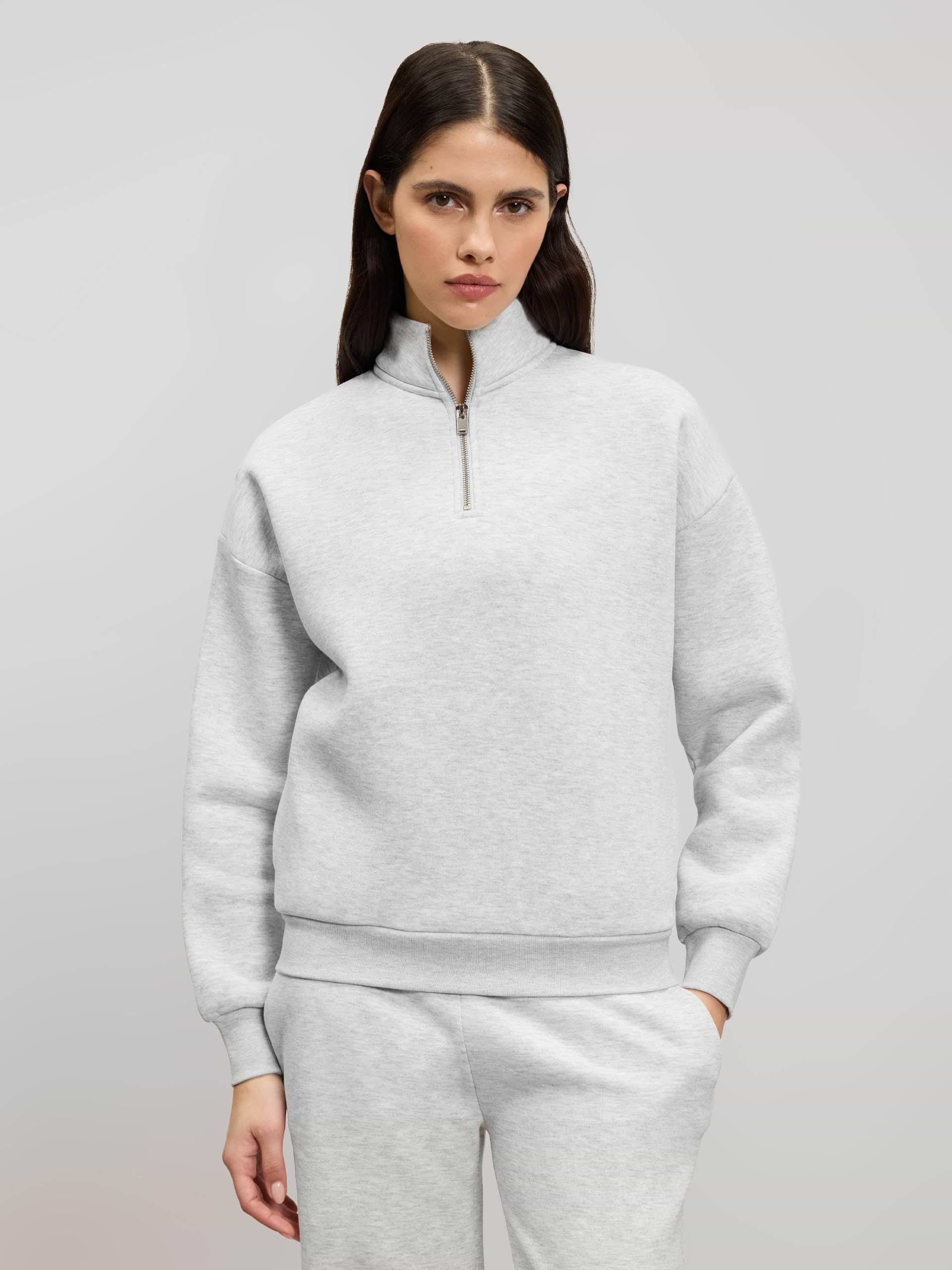 Womens Neoprene Half Zip in Marl Grey