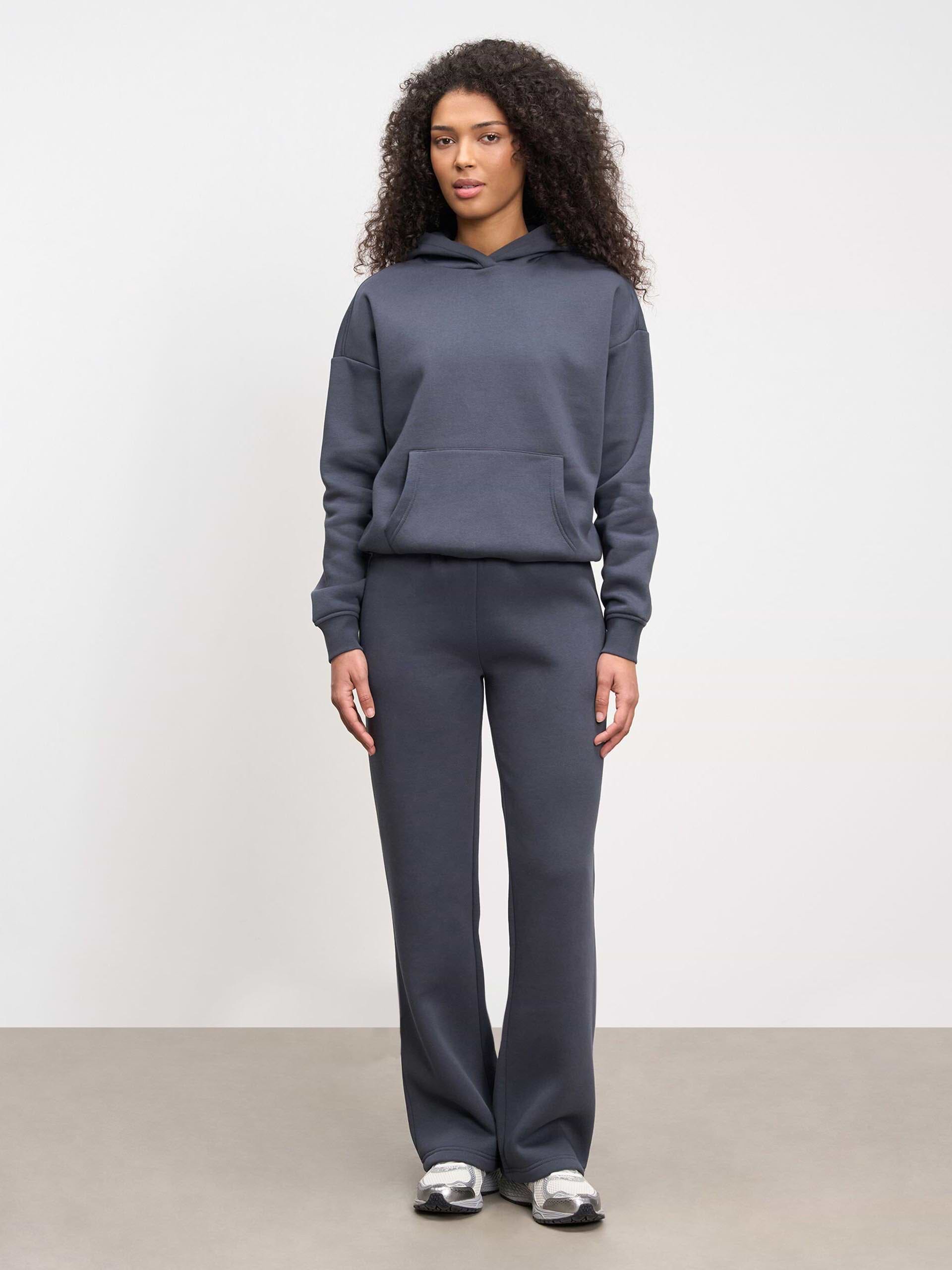 Womens Neoprene Hoodie in Slate Blue