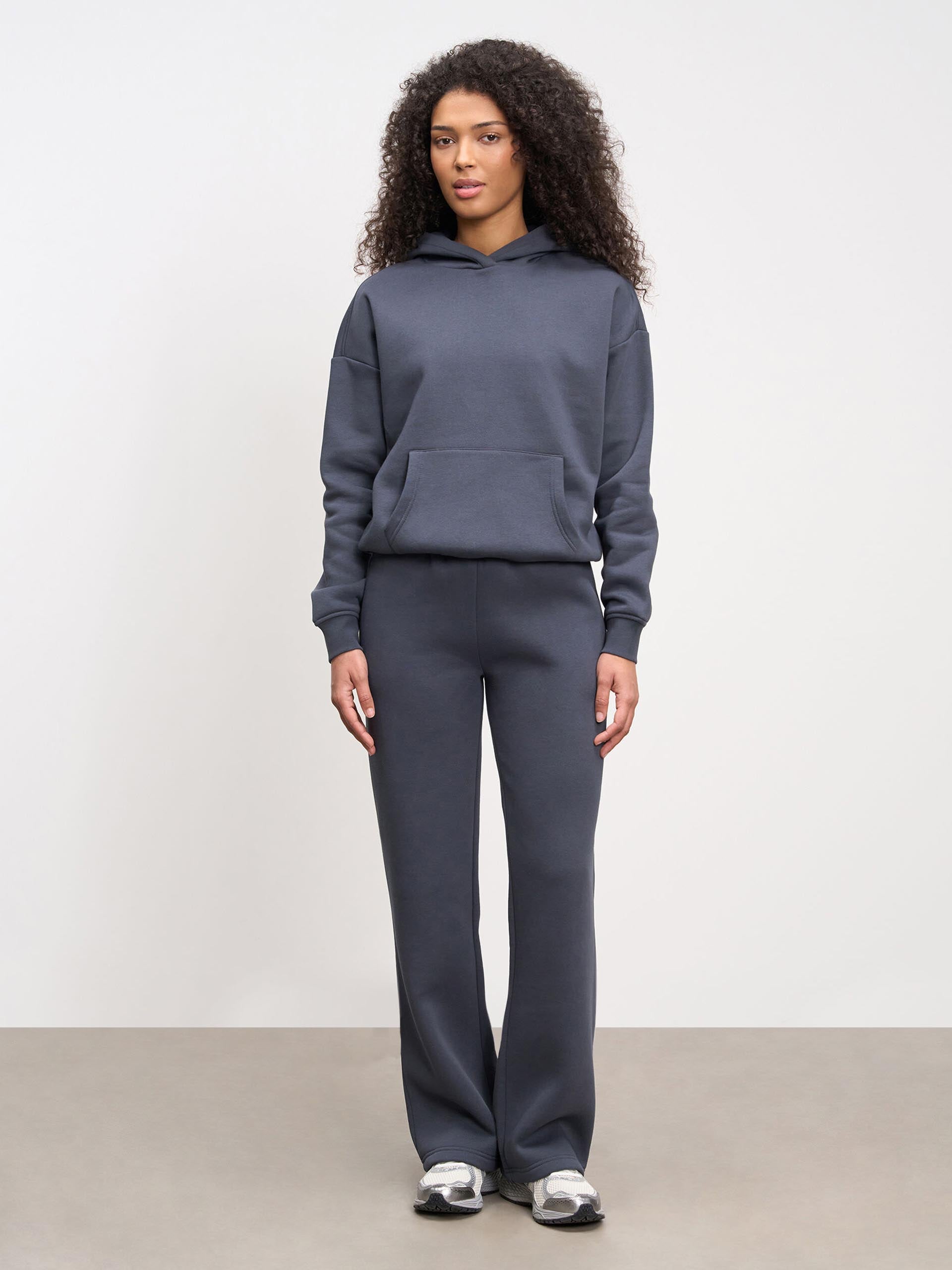 Womens Neoprene Hoodie in Slate Blue