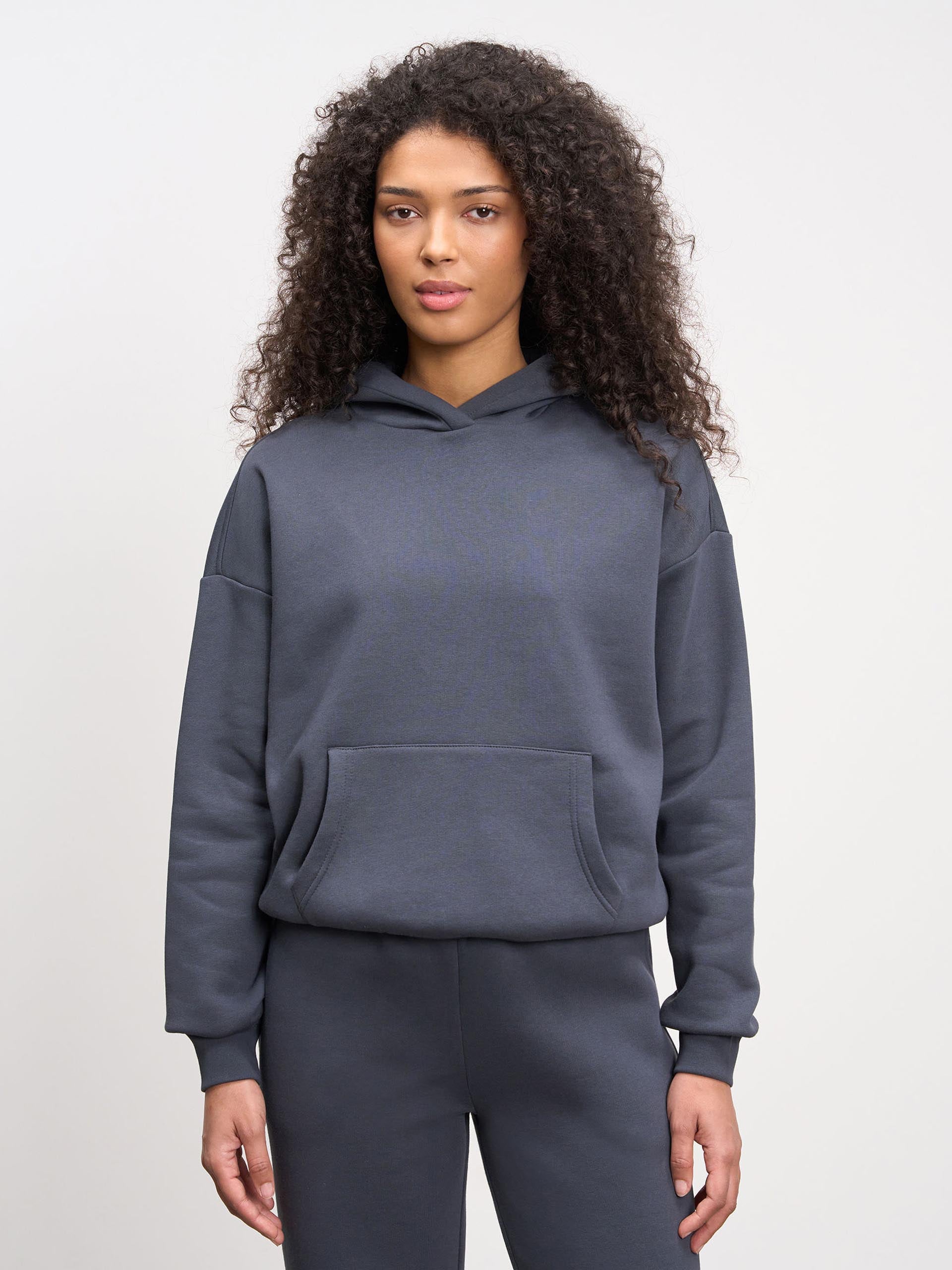 Womens Neoprene Hoodie in Slate Blue