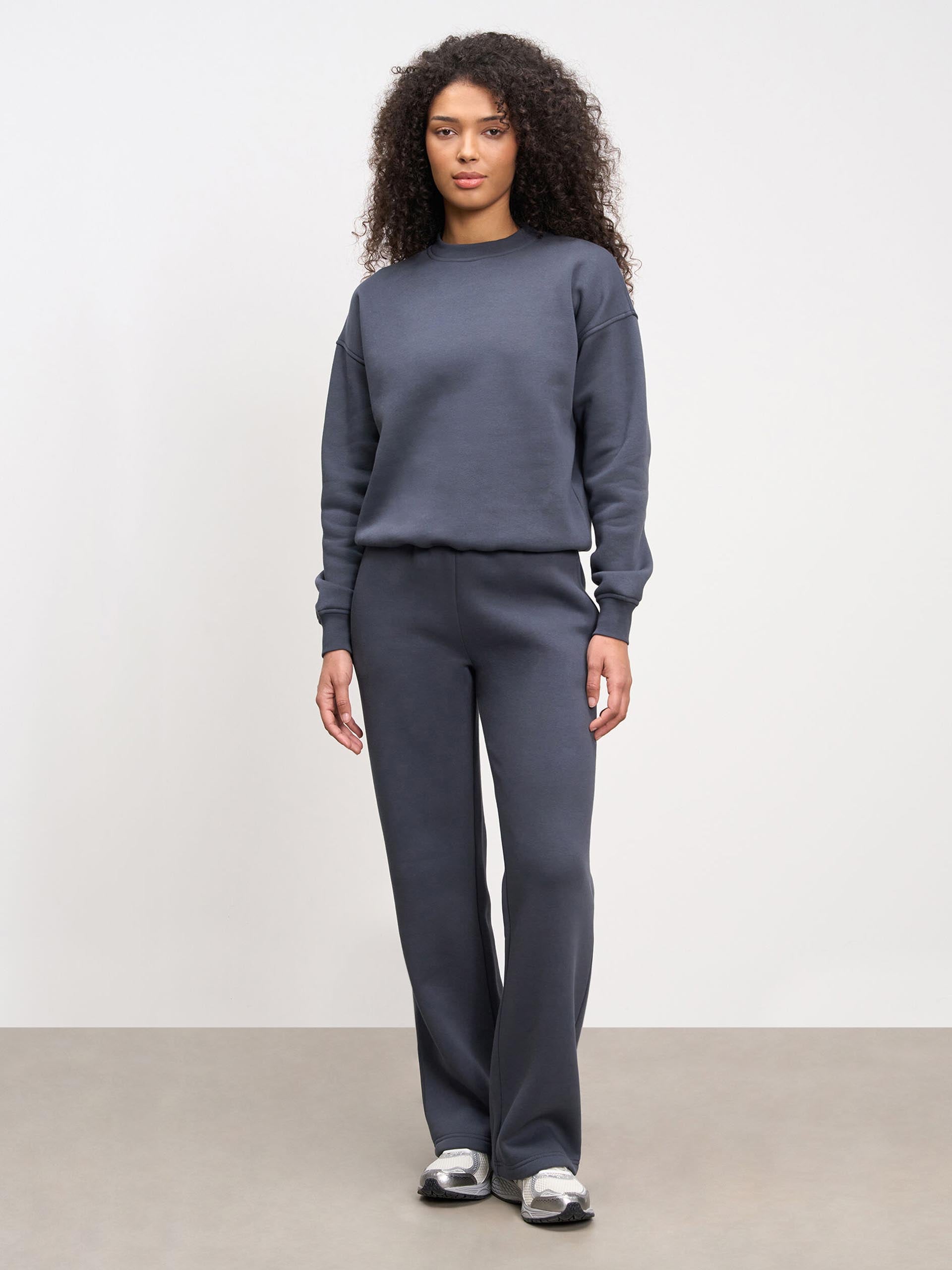 Womens Neoprene Sweatshirt in Slate Blue