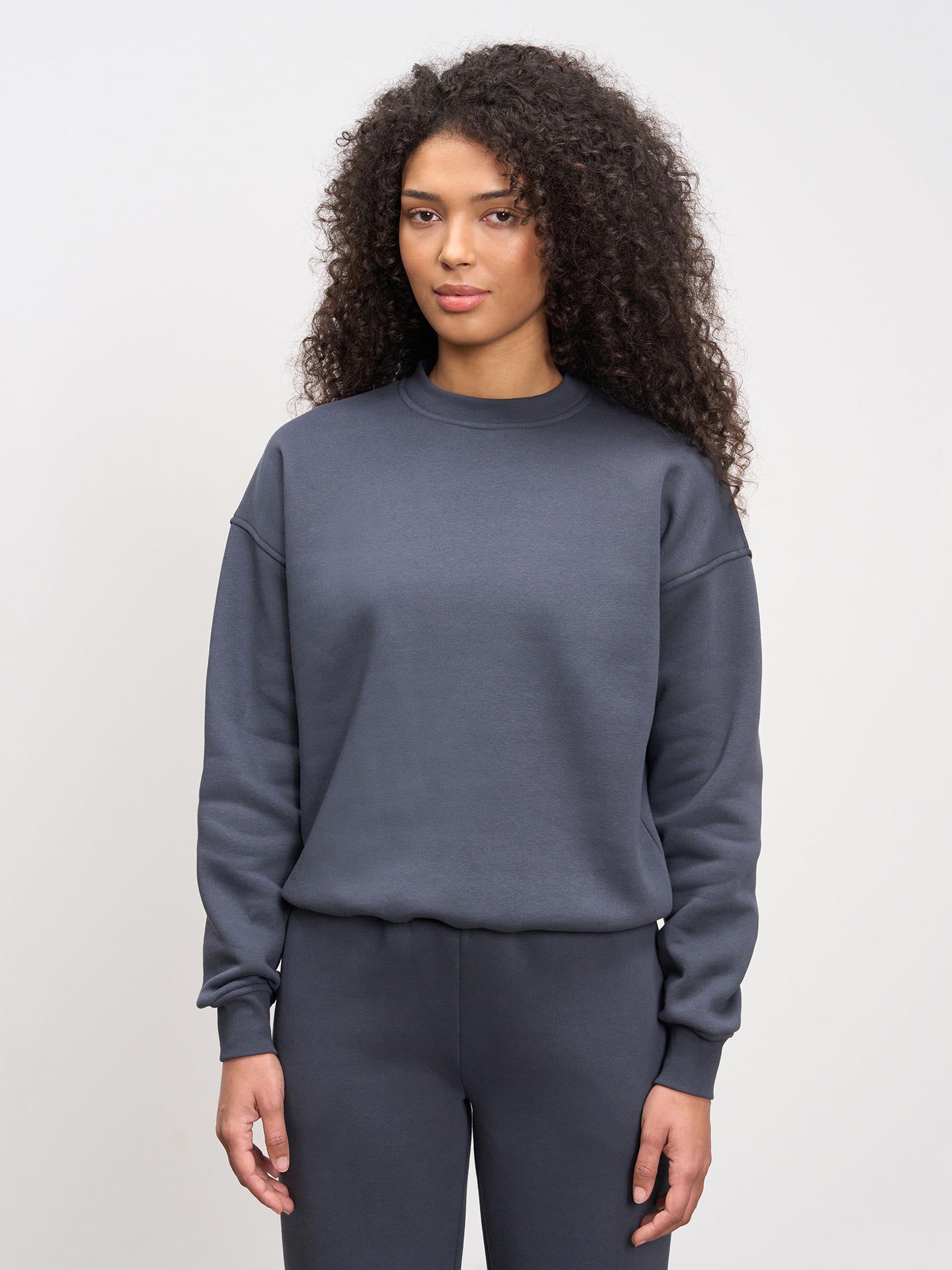 Womens Neoprene Sweatshirt in Slate Blue