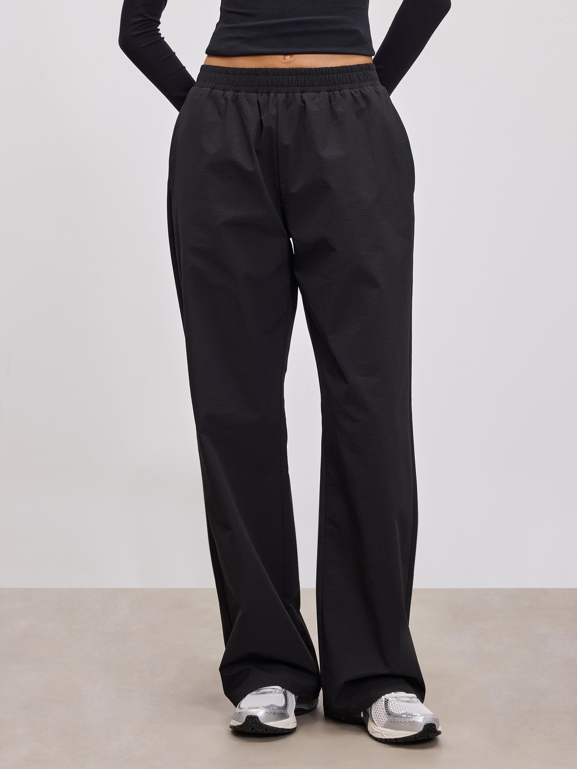 Womens Nylon Trouser in Black