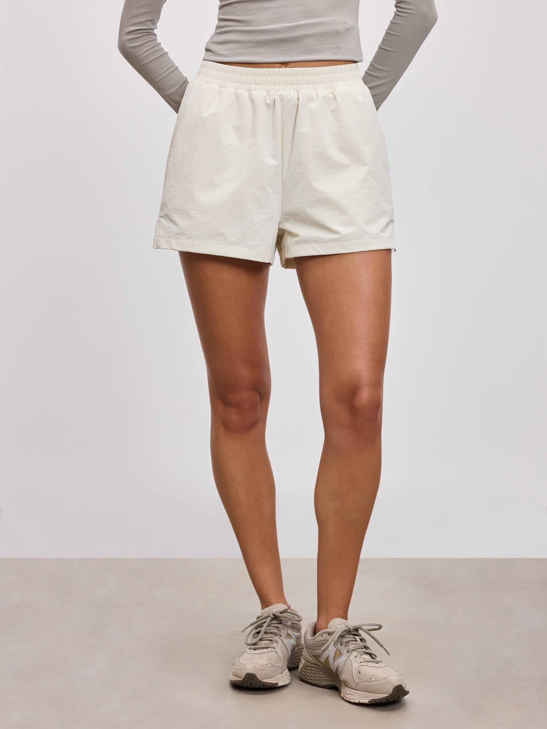 Womens Nylon Short in Ecru