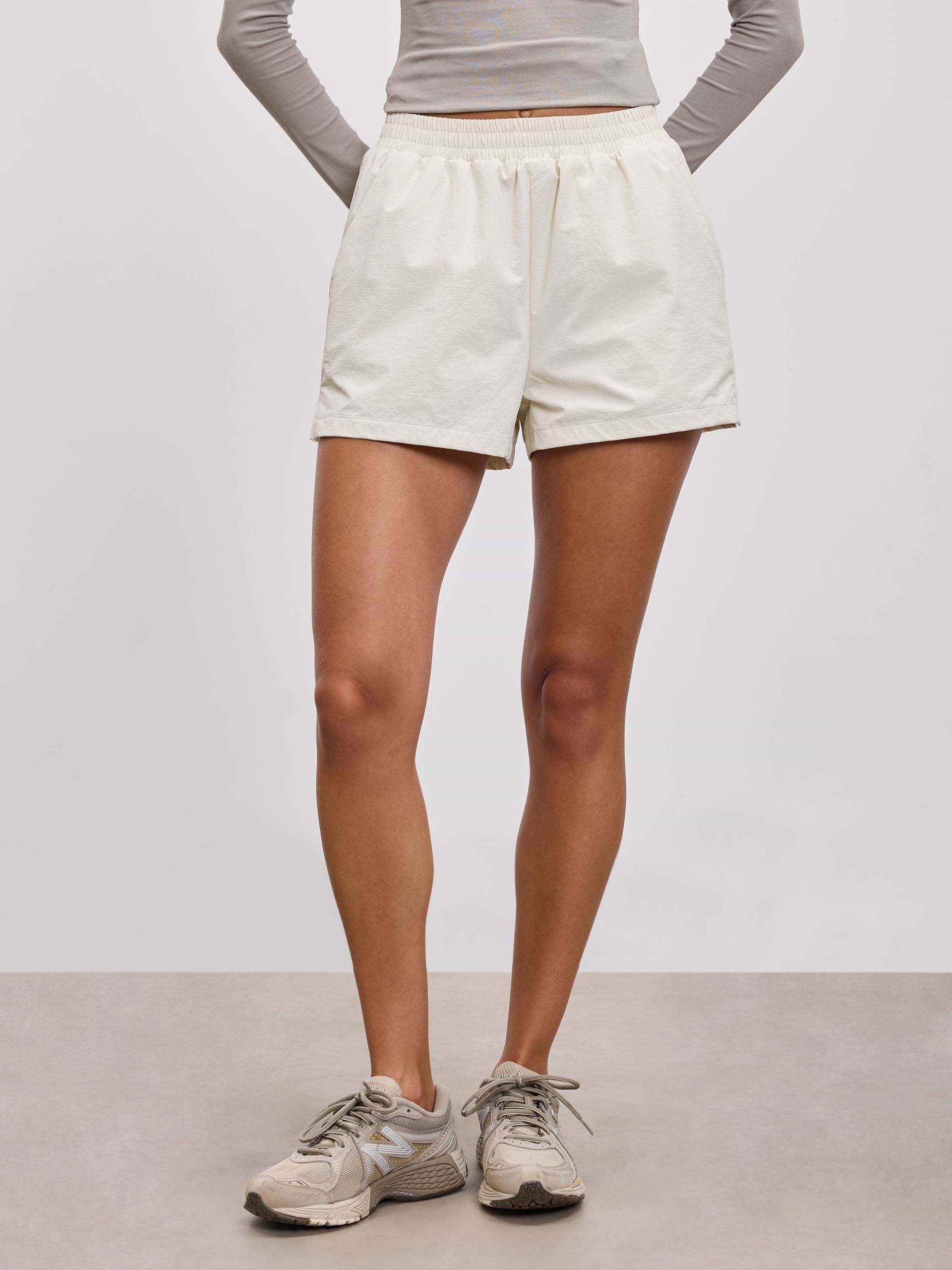 Womens Nylon Short in Ecru