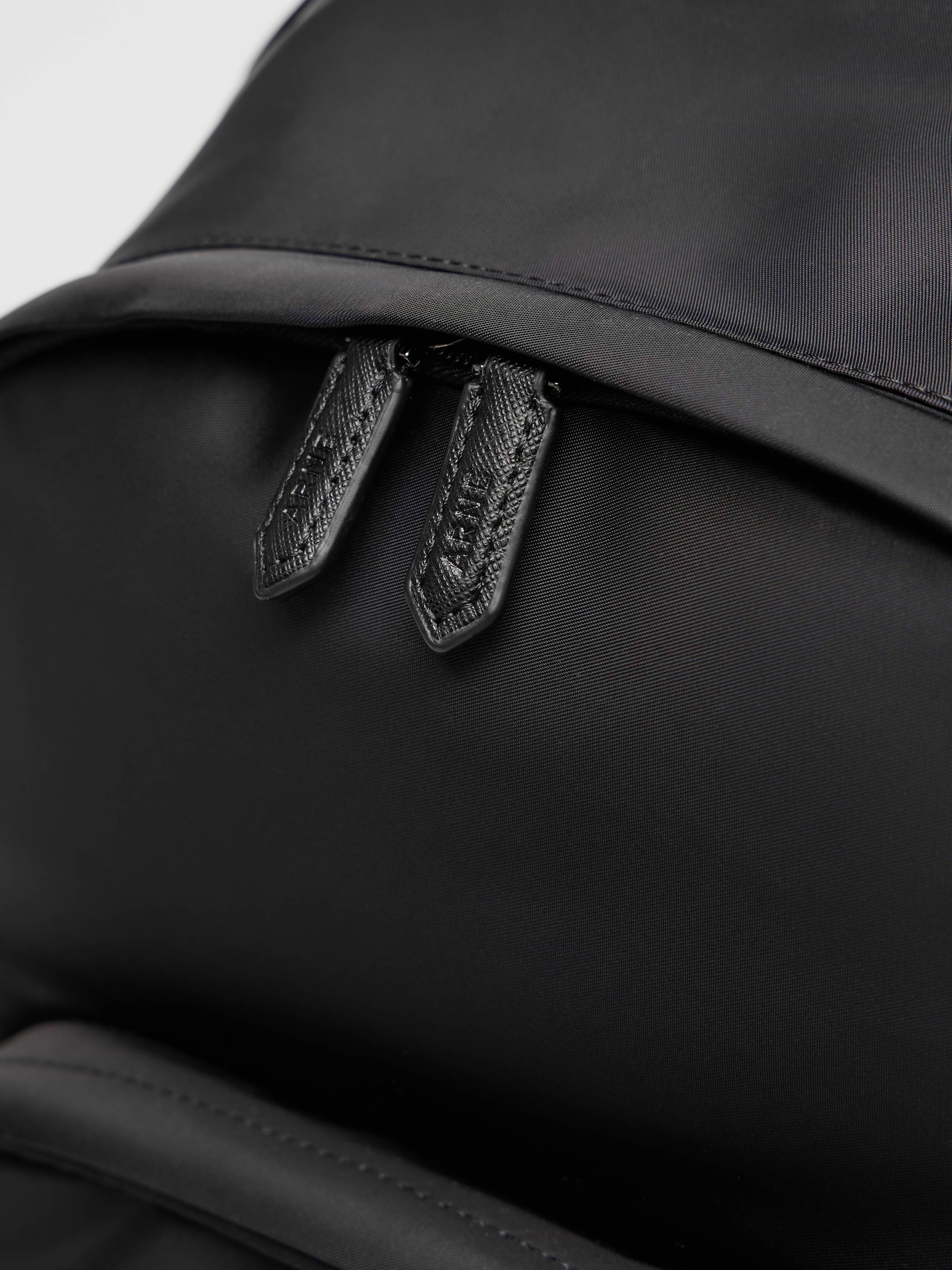 Nylon Compartment Backpack in Black