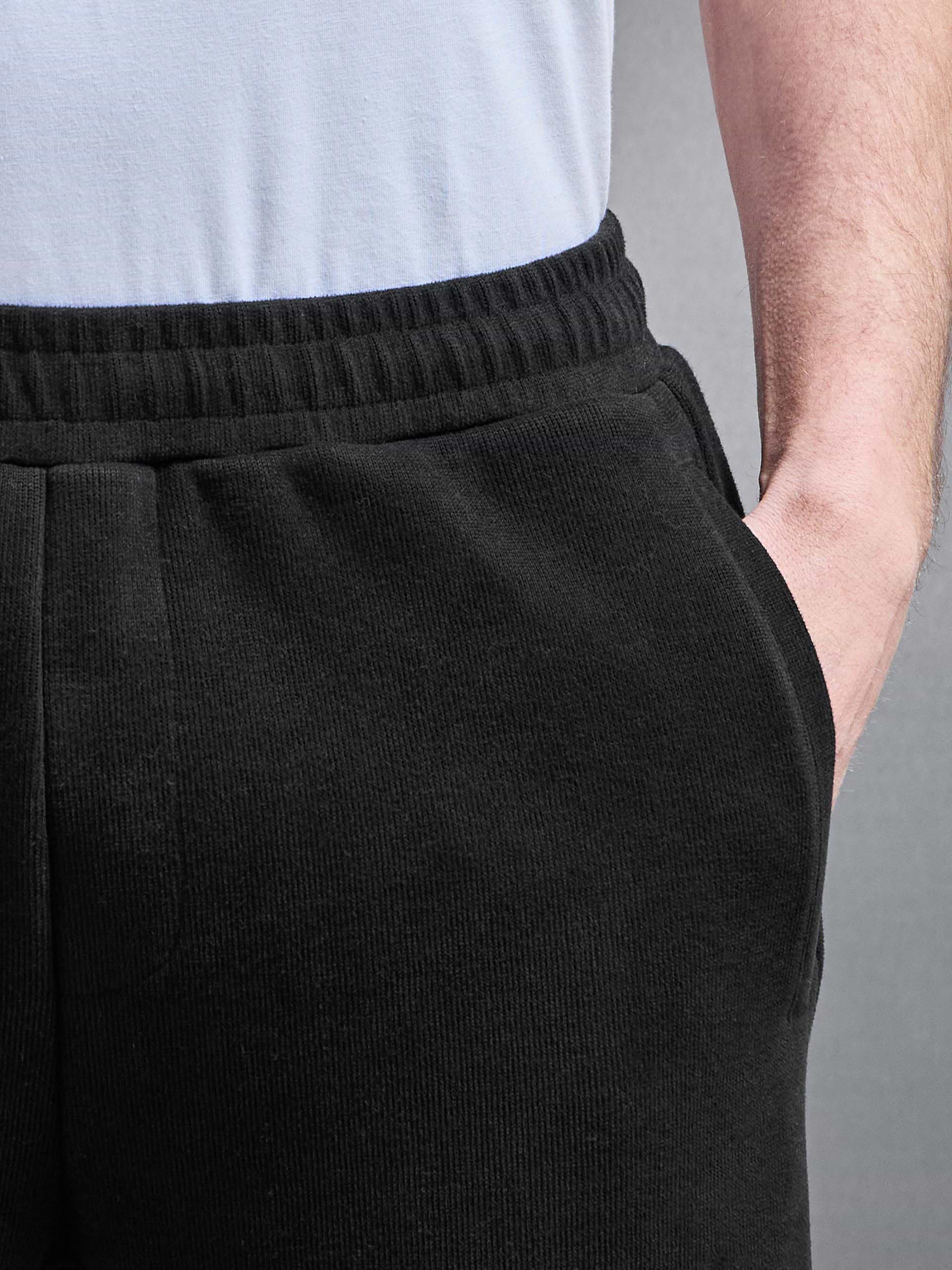 Oversized Open Hem Jogger in Black