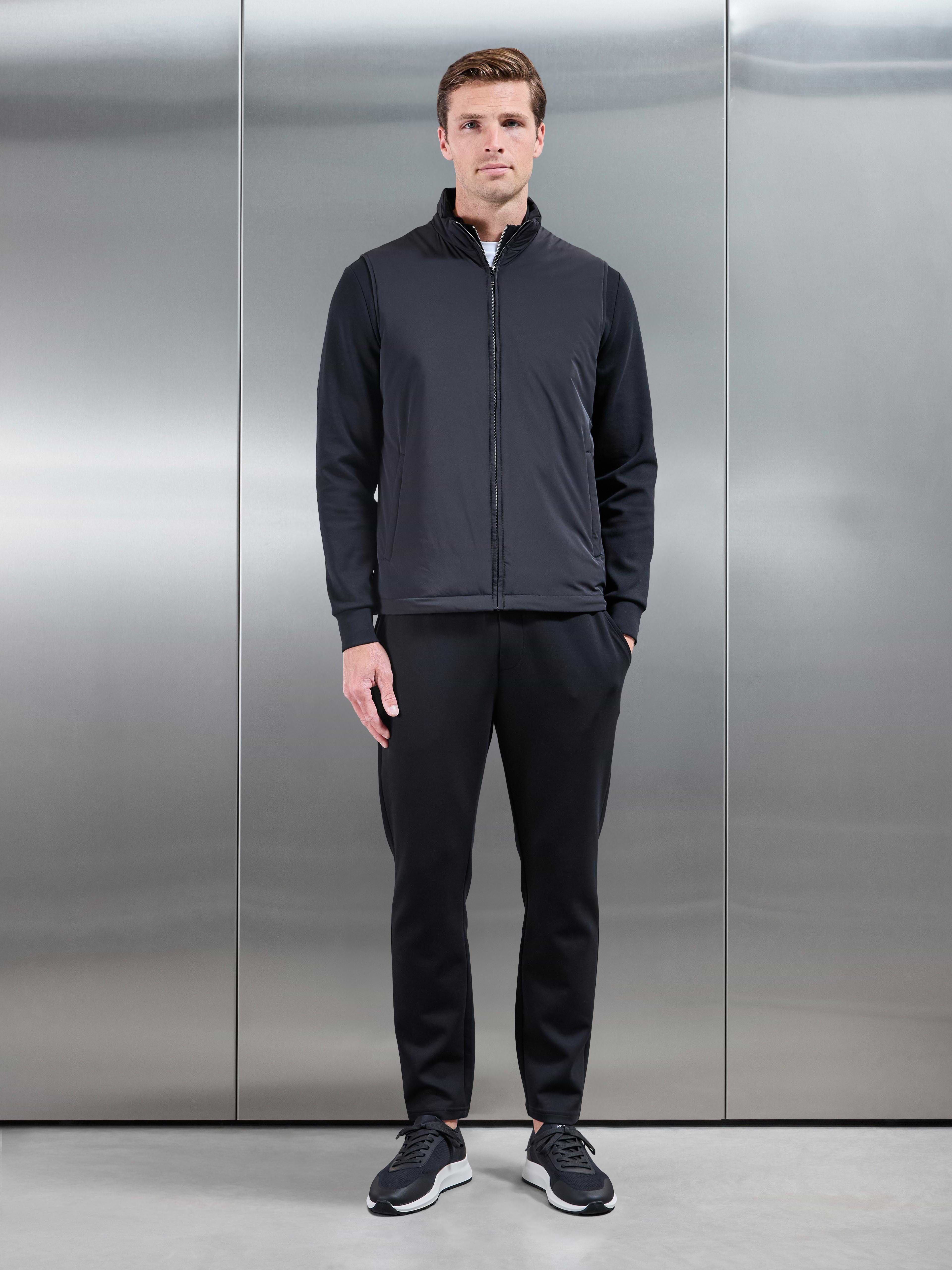 Padded Shell Gilet in Black