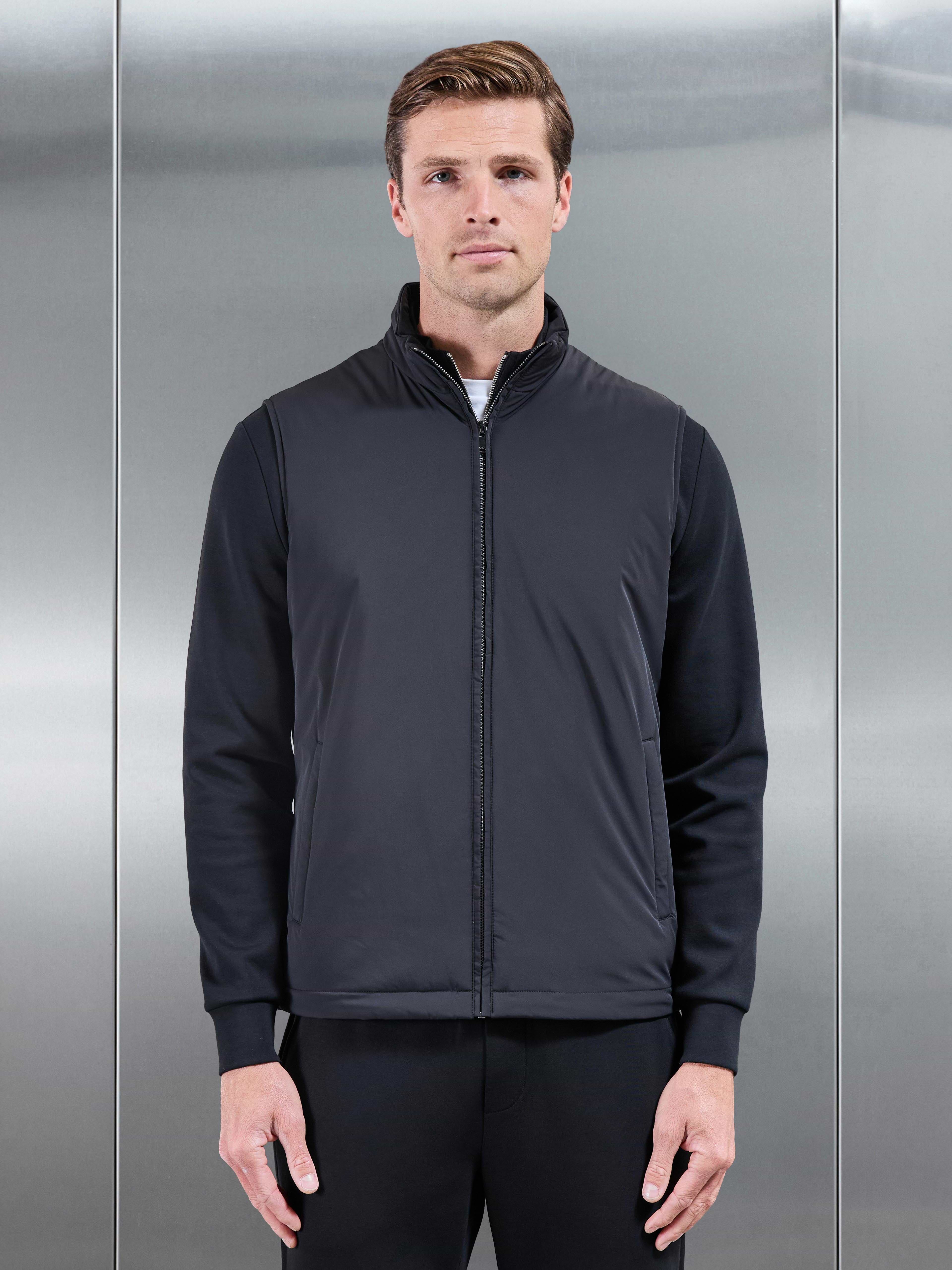 Padded Shell Gilet in Black