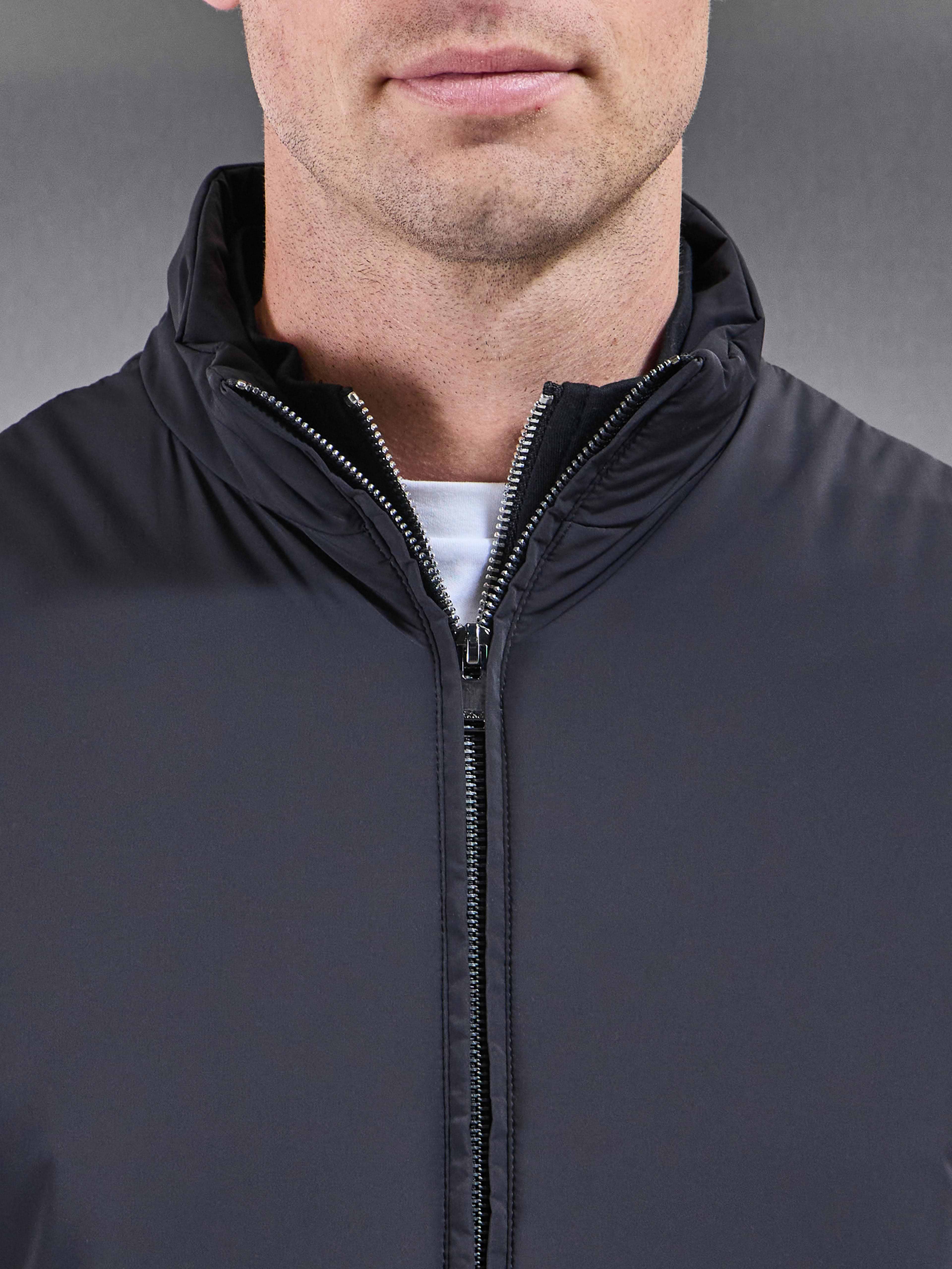 Padded Shell Gilet in Black