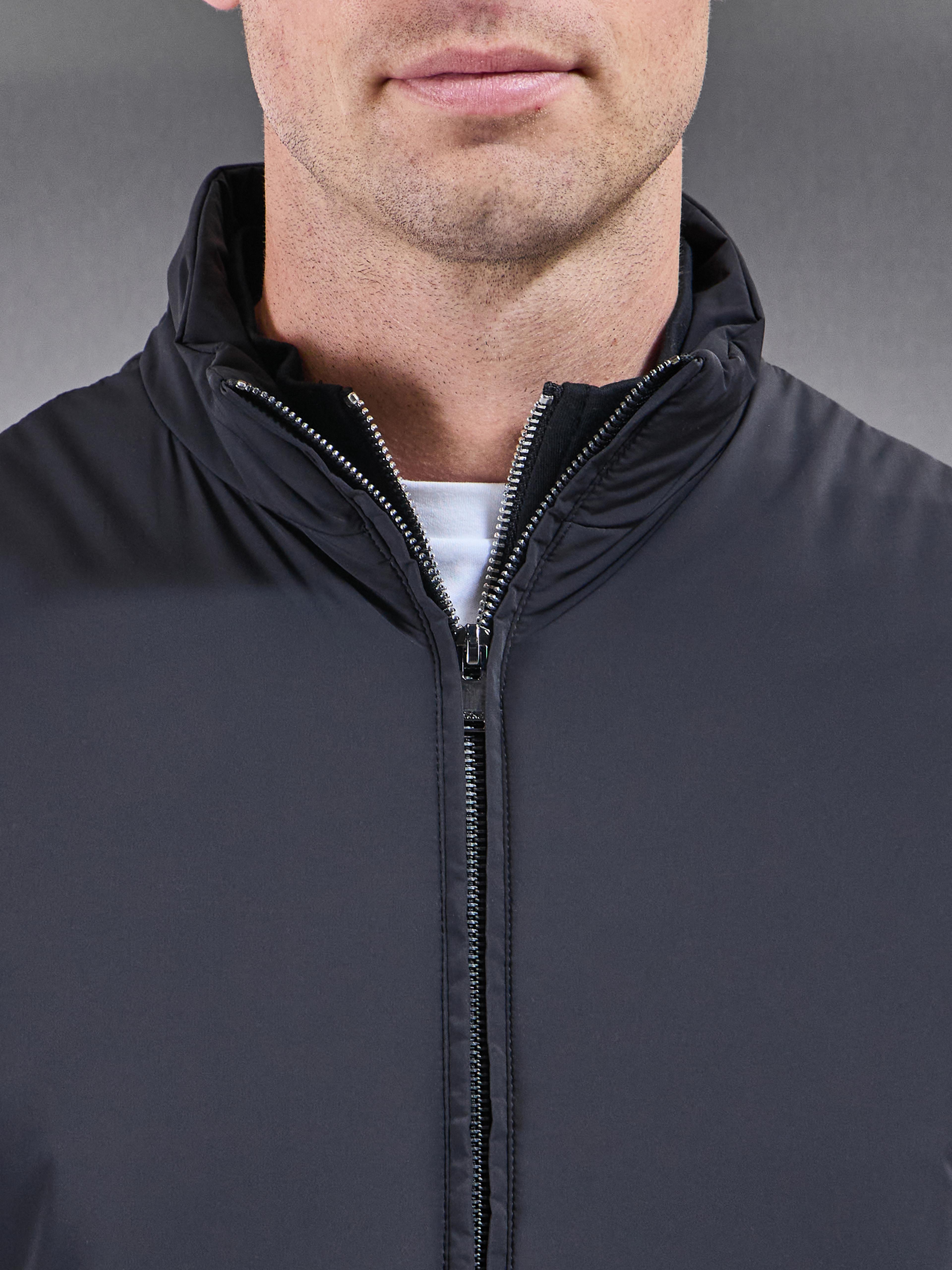 Padded Shell Gilet in Black